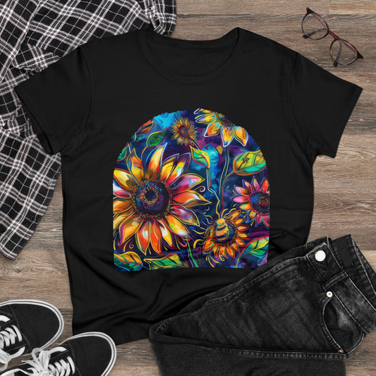 Sunflowers - Women's Midweight Cotton Tee