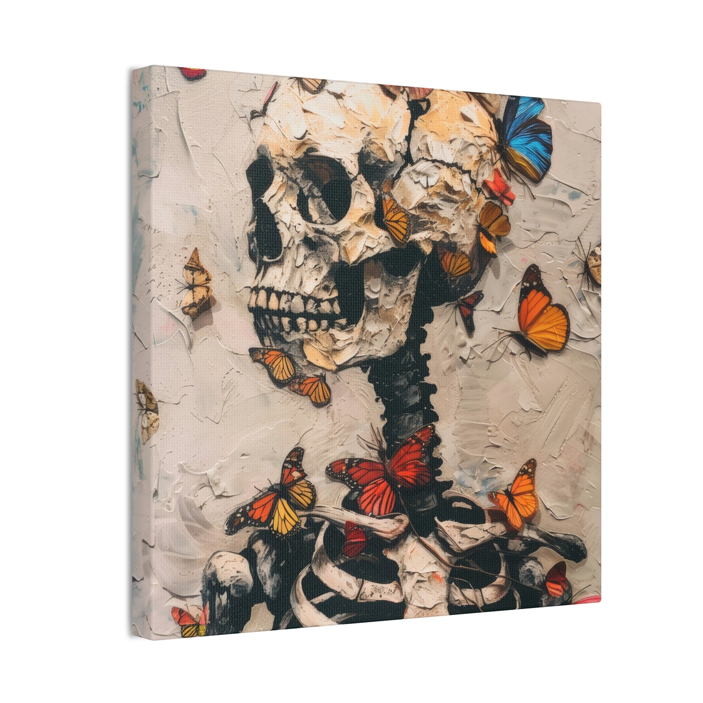 Skulls and Butterflies - Canvas Stretched, 0.75"