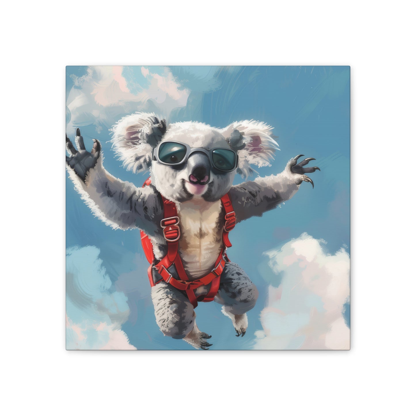 Koala Freefall - Canvas Stretched, 0.75"