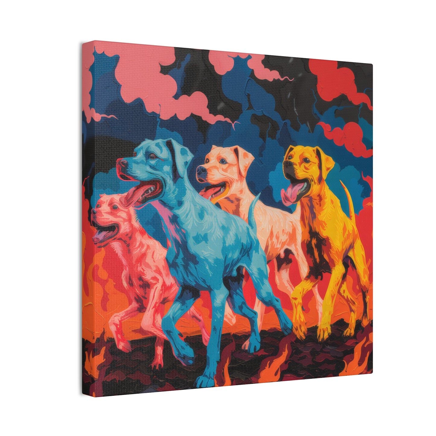 Dogs on the March - Canvas Stretched, 0.75"