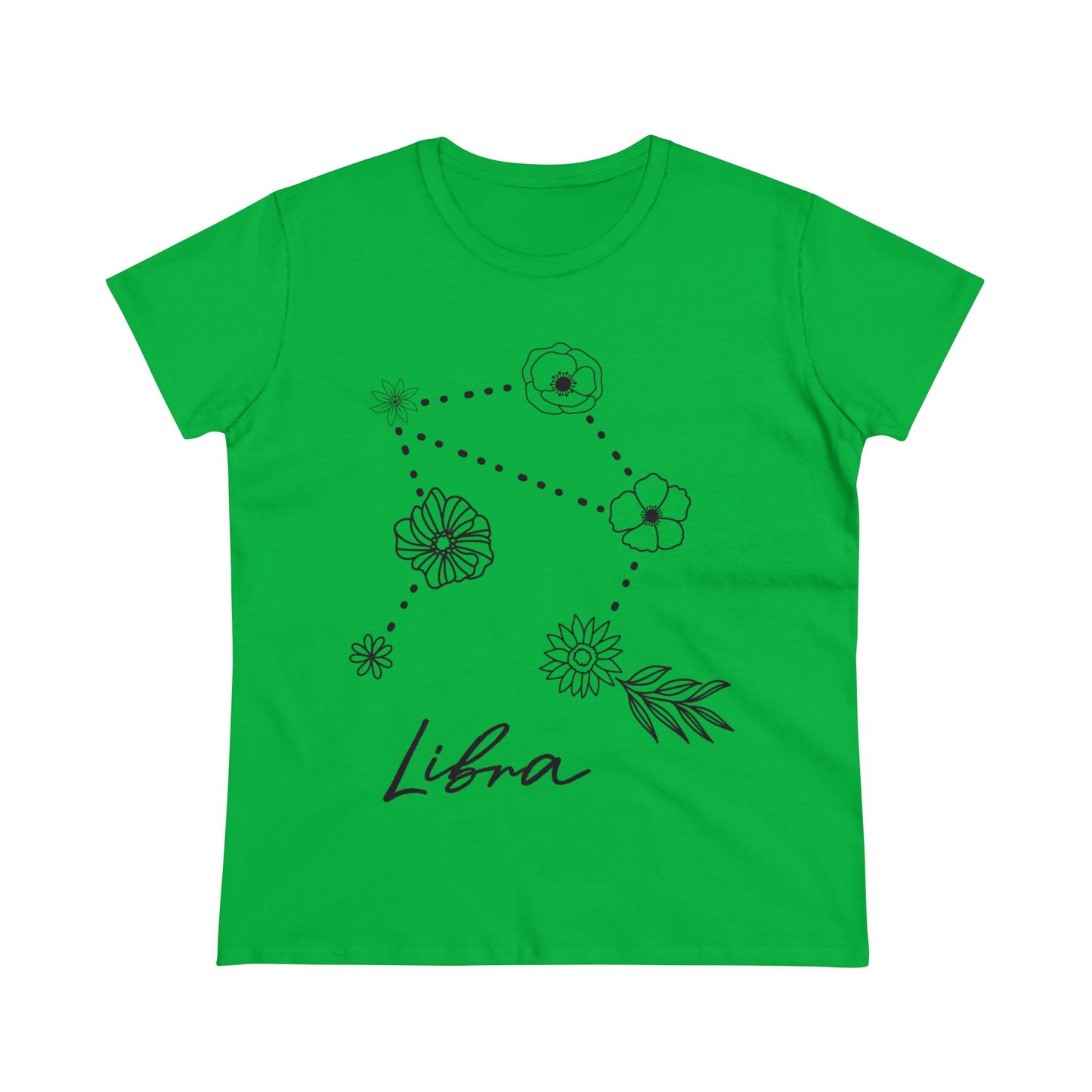 Flower Constellation - Libra - Astrology - Women's Midweight Cotton Tee