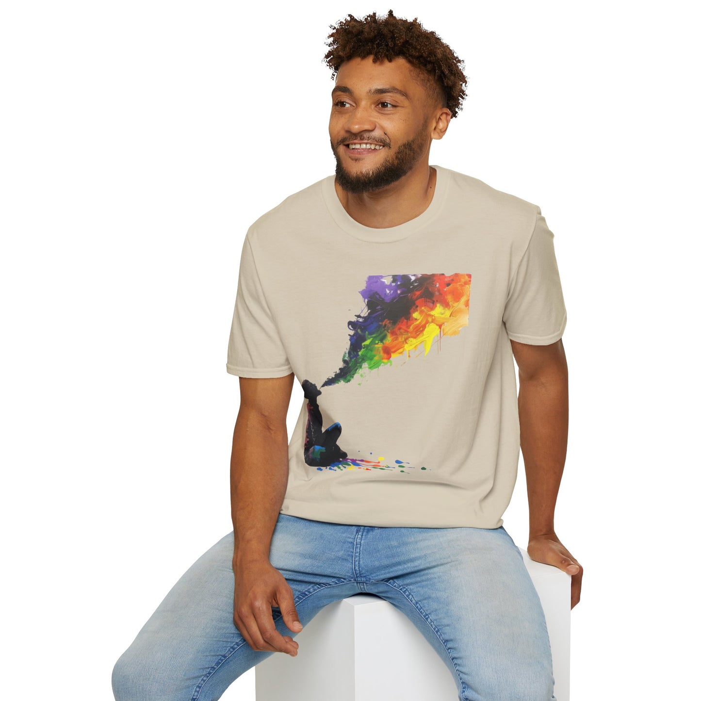 Rainbow Breath - Unisex Softstyle T-Shirt