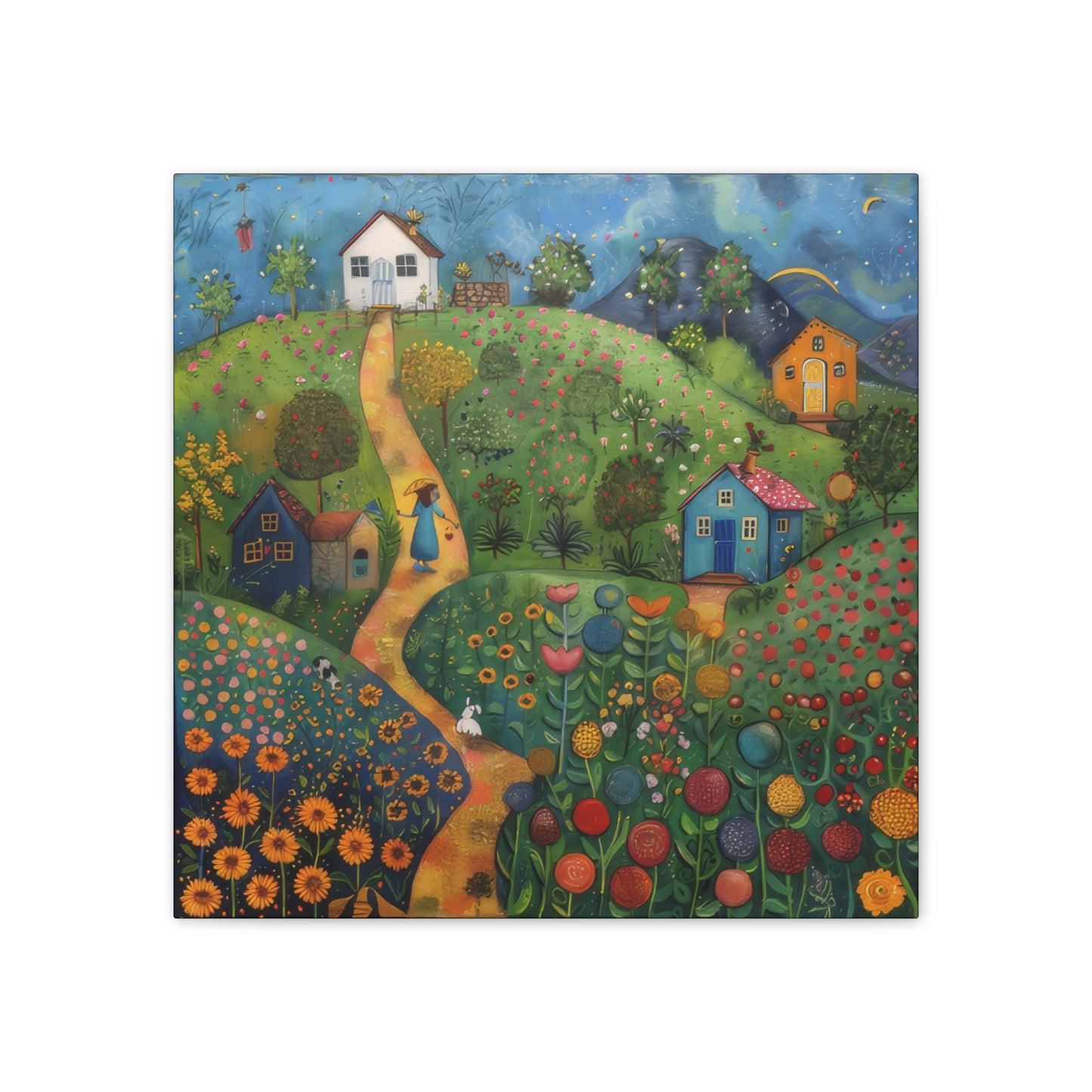 Cottage Gardens - Canvas Stretched, 0.75"