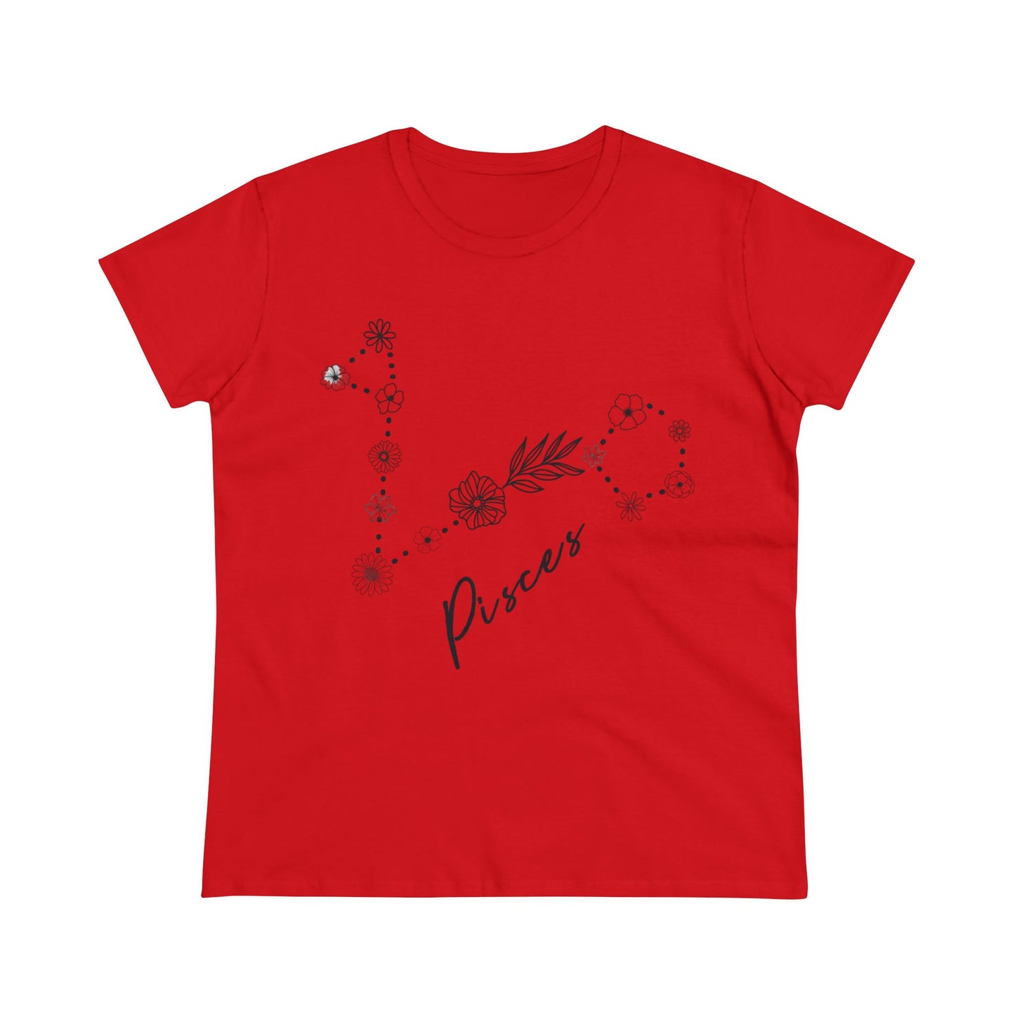 Flower Constellation - Pisces - Astrology - Women's Midweight Cotton Tee