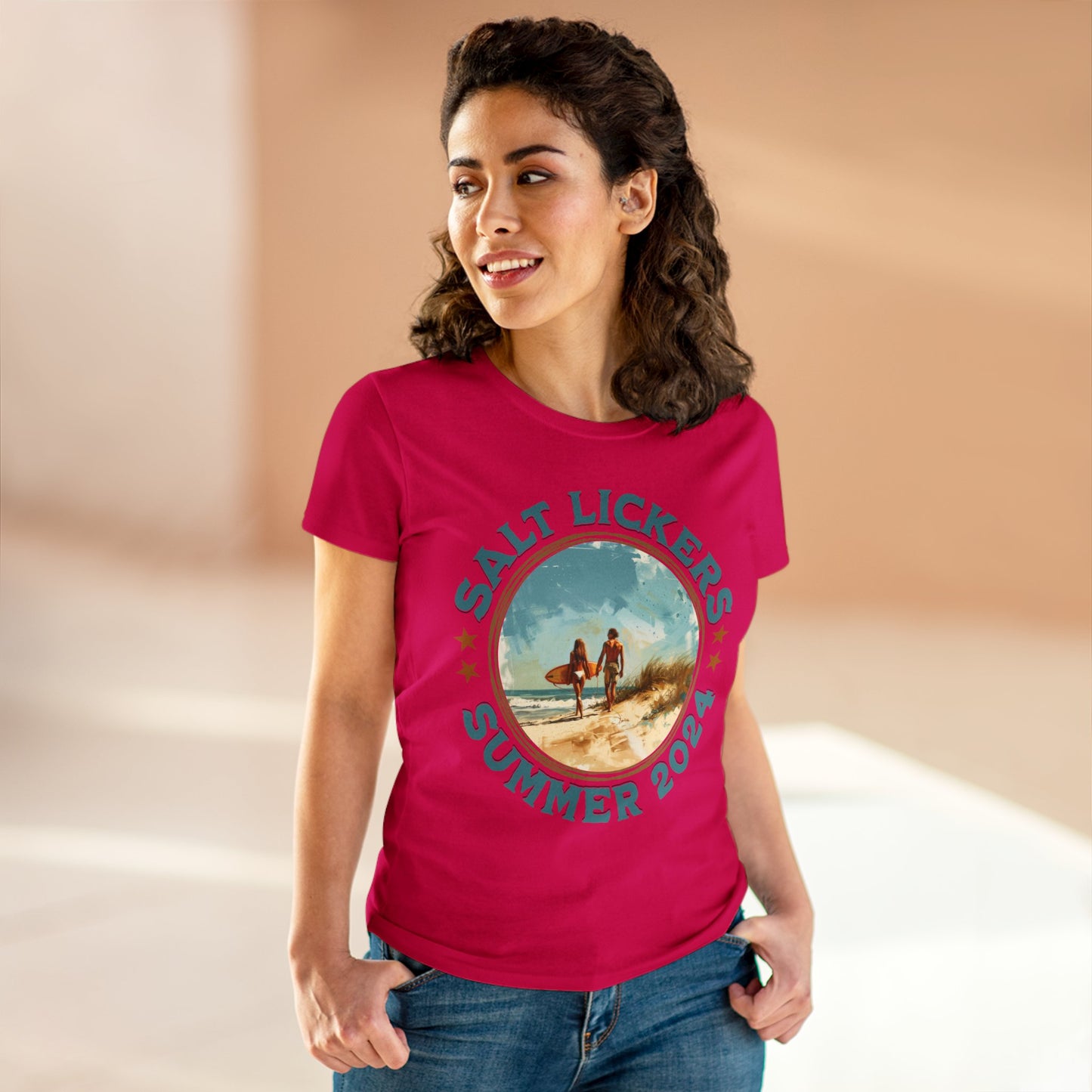 Surfing - Women's Midweight Cotton Tee