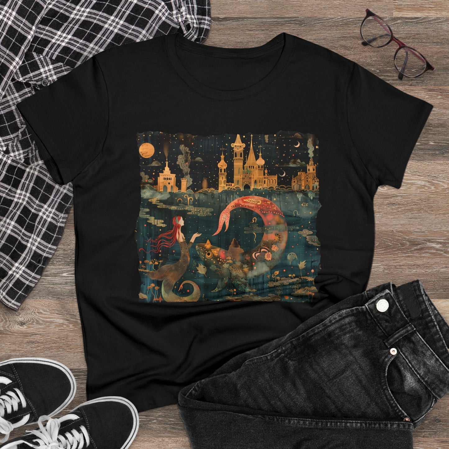 Mermaid - Fantasy - Women's Midweight Cotton Tee