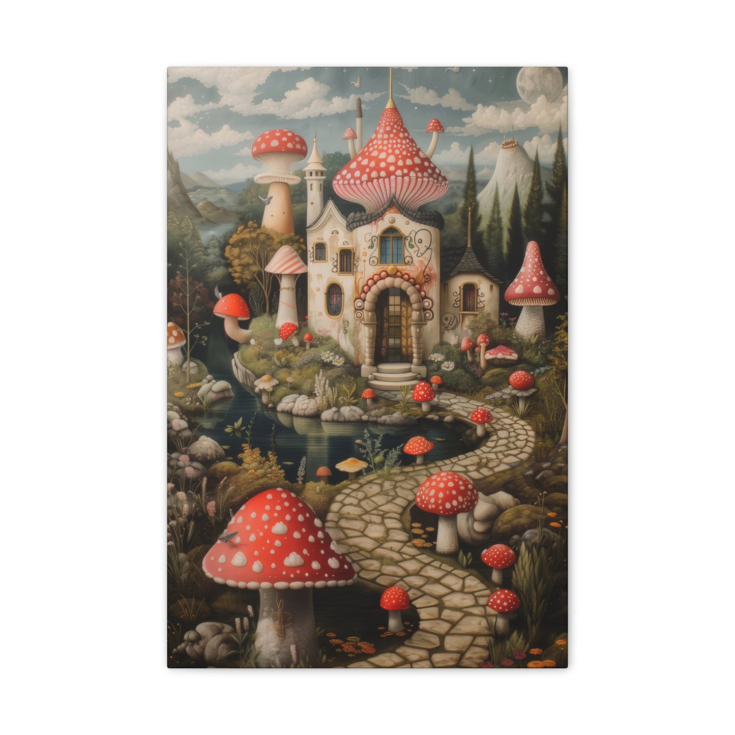 Mushroom Castle - Canvas Stretched, 0.75"