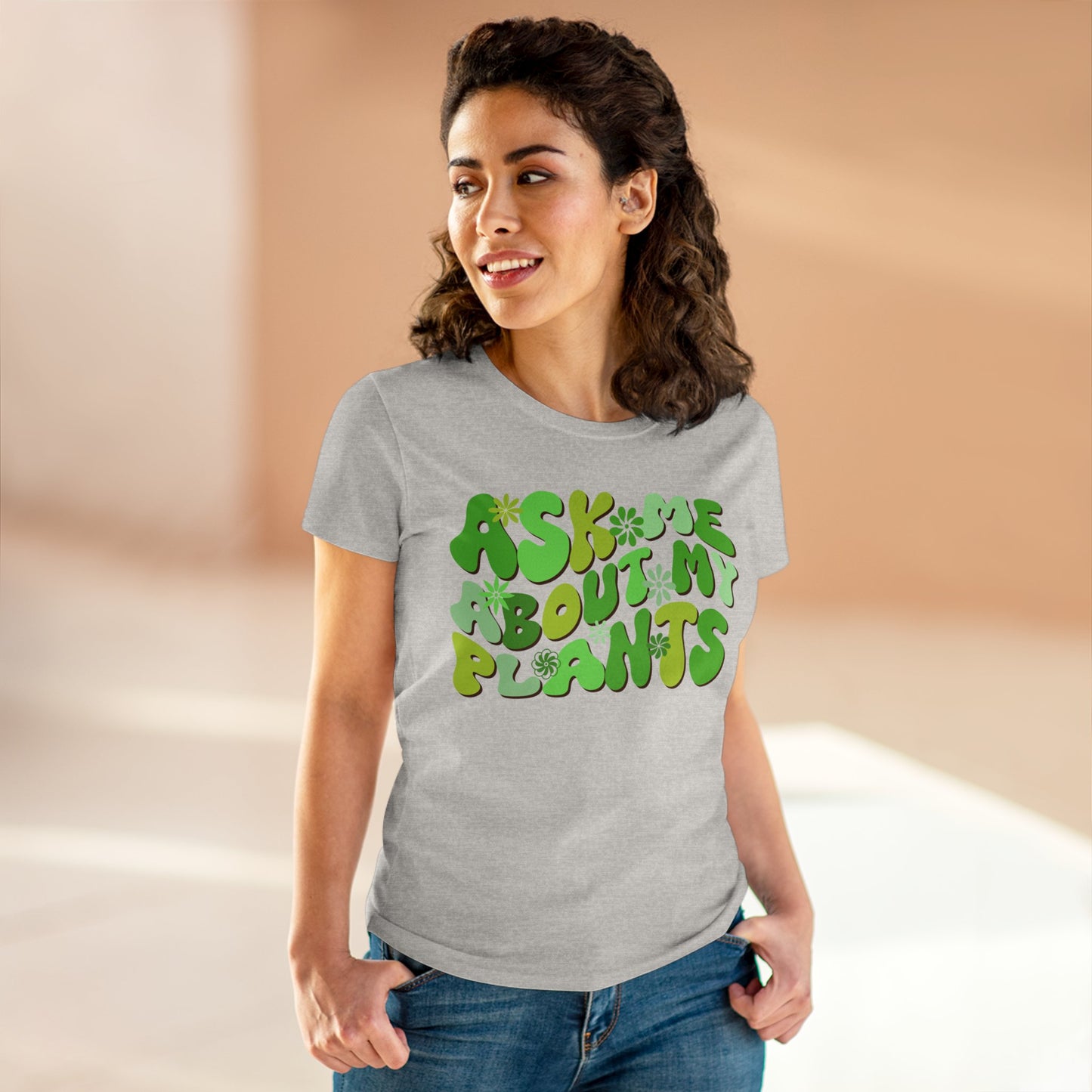 Ask Me About My Plants - Gardening - Women's Midweight Cotton Tee