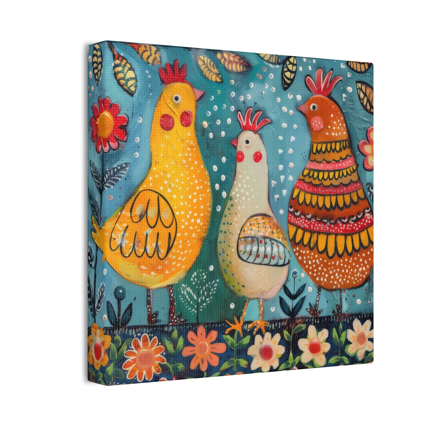 Chickens - Canvas Stretched, 0.75" - Canvas Stretched, 0.75"