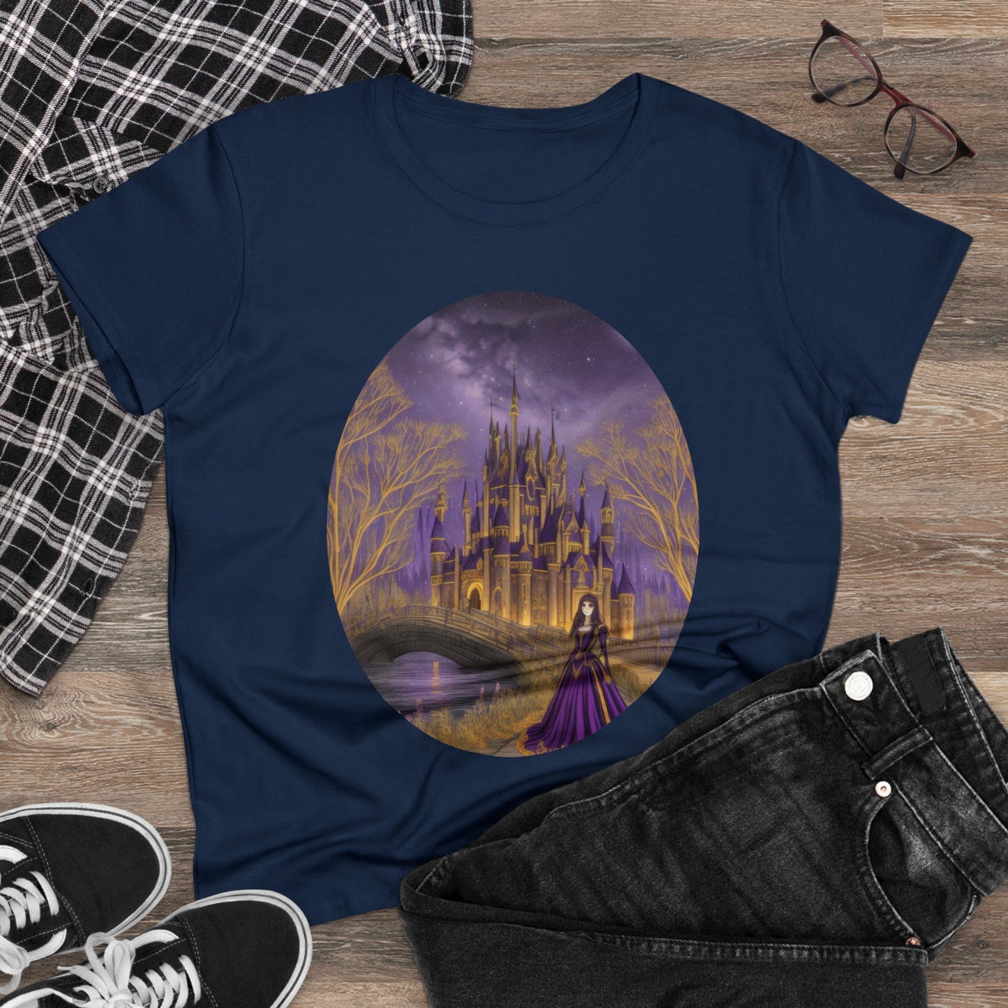 The Purple Castle - Fantasy - Women's Midweight Cotton Tee