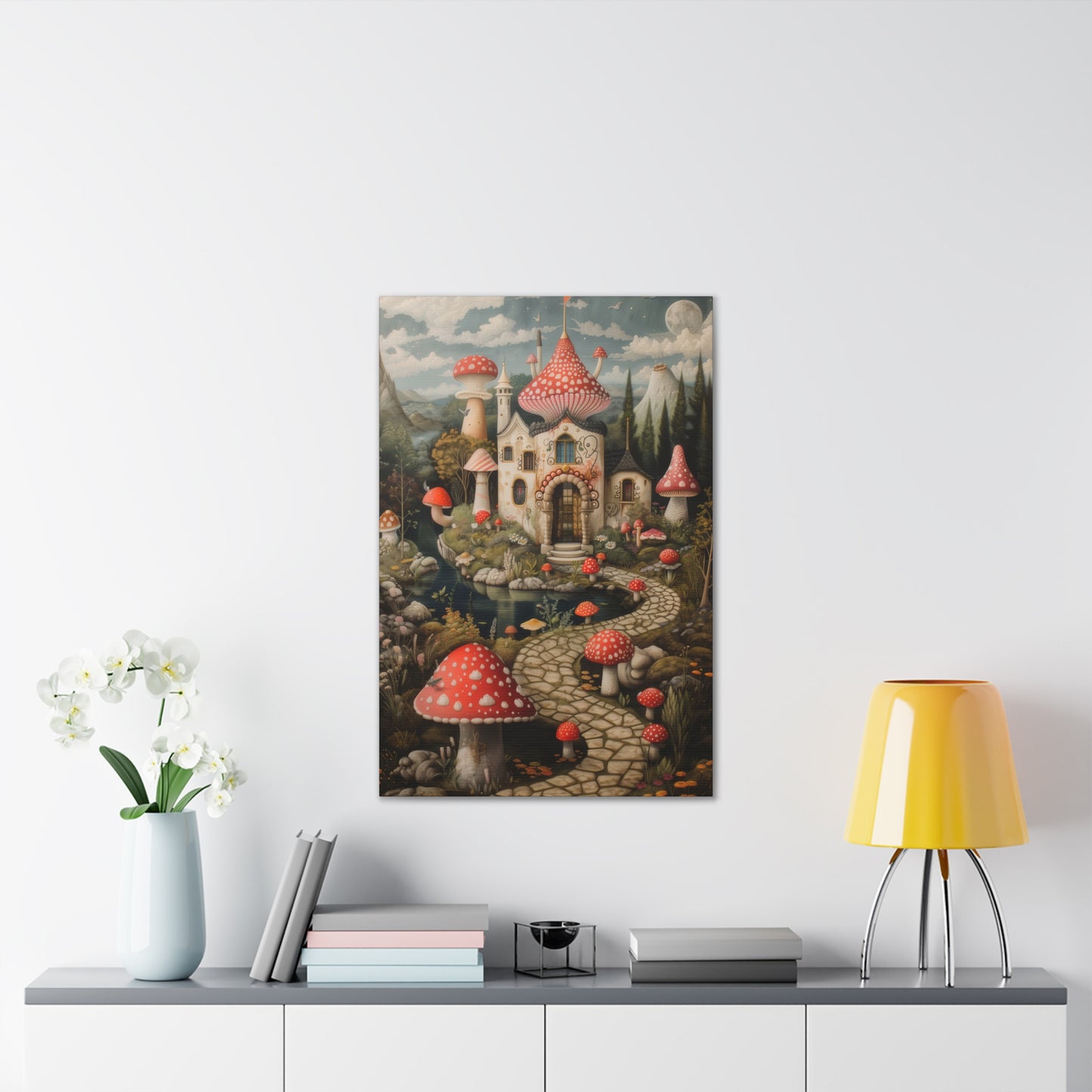 Mushroom Castle - Canvas Stretched, 0.75"