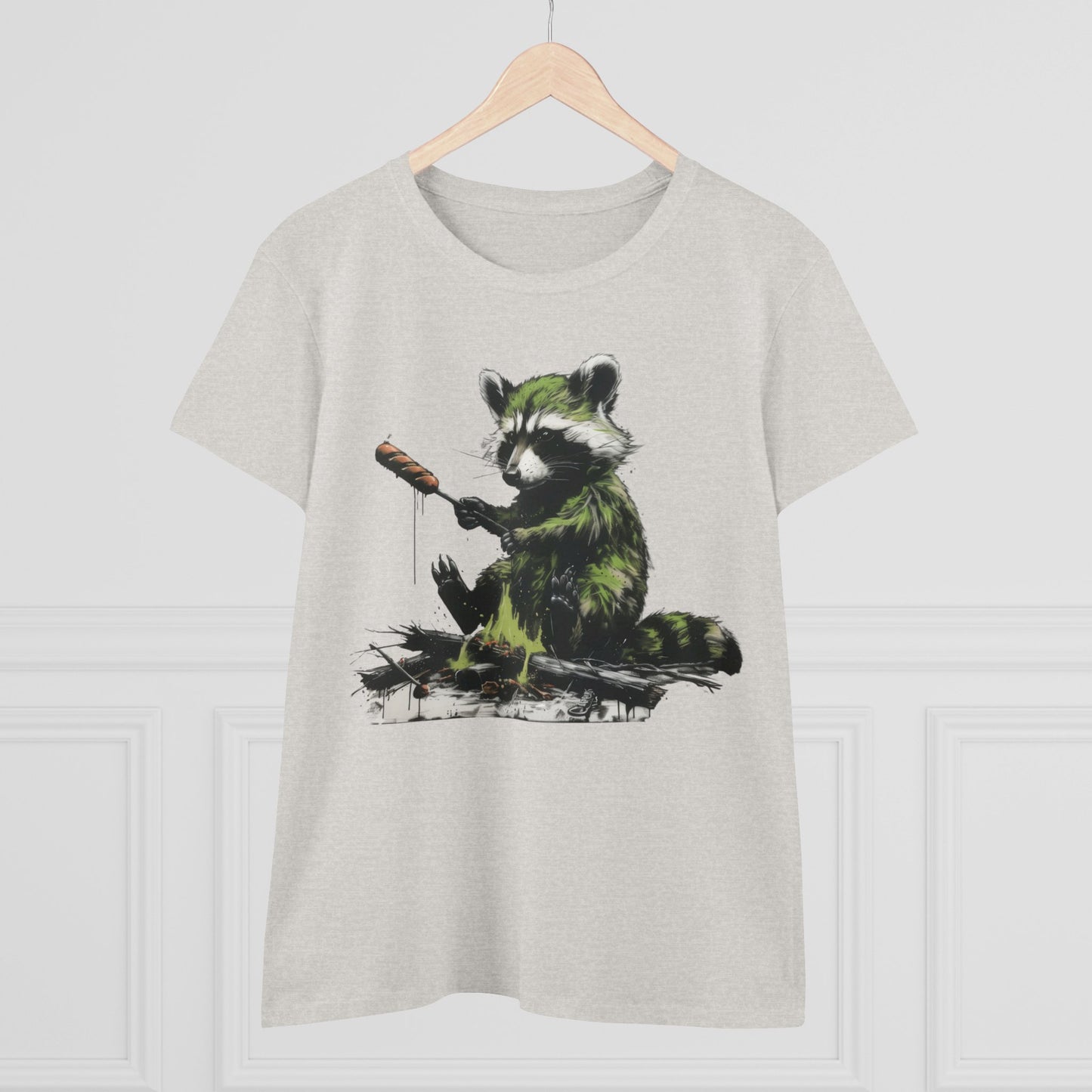 Raccoon Cookout - Women's Midweight Cotton Tee