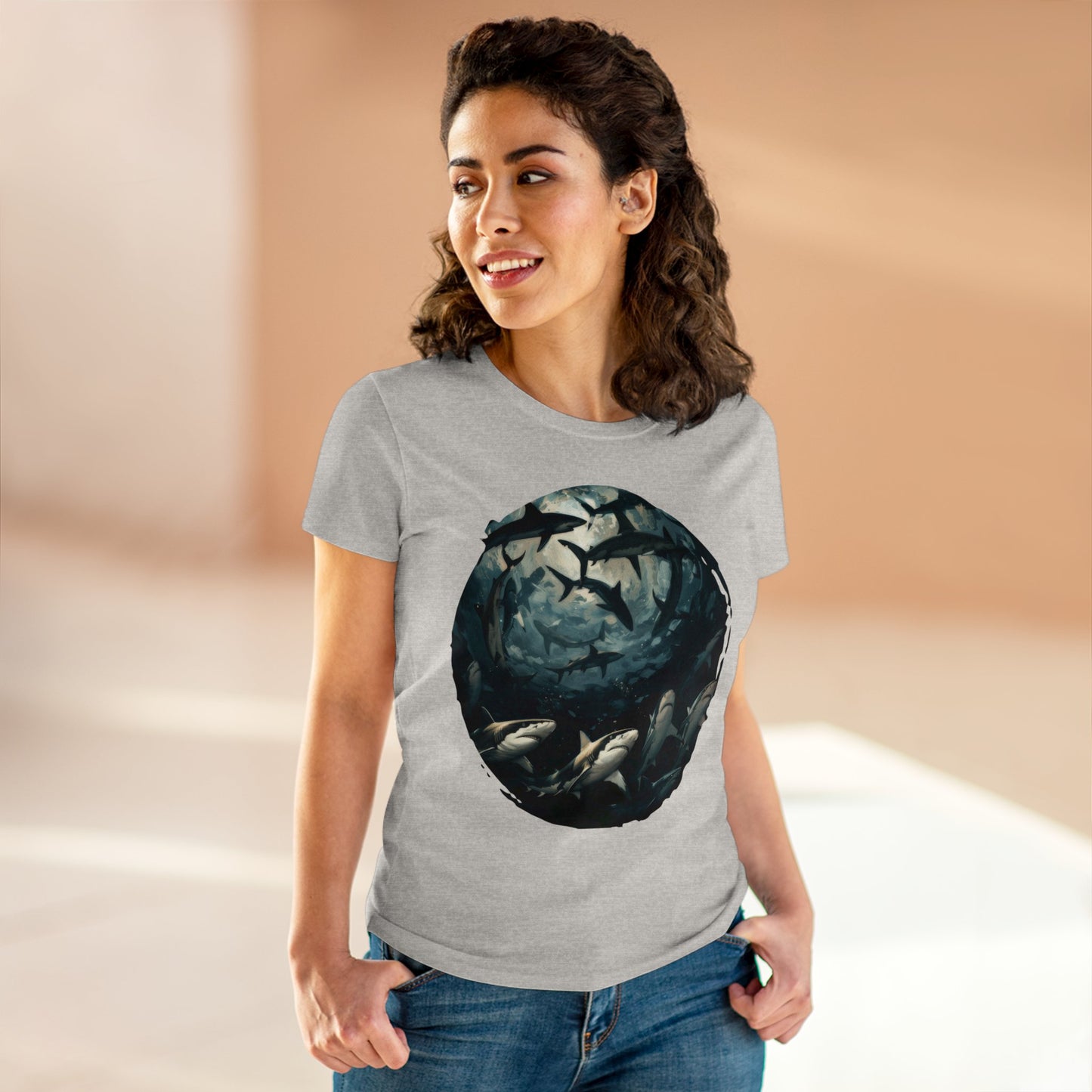 Sharks - Women's Midweight Cotton Tee