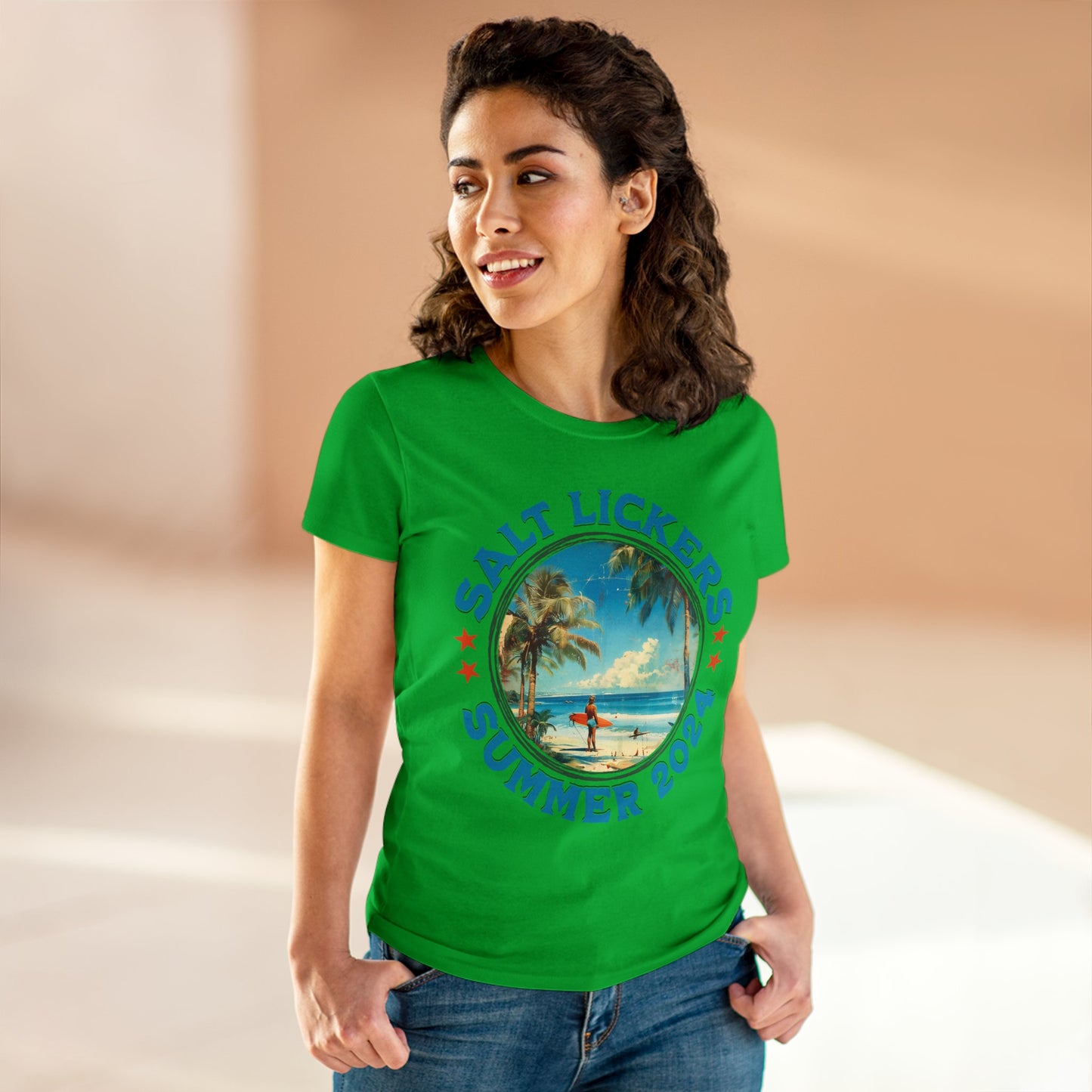 Surfing - Women's Midweight Cotton Tee