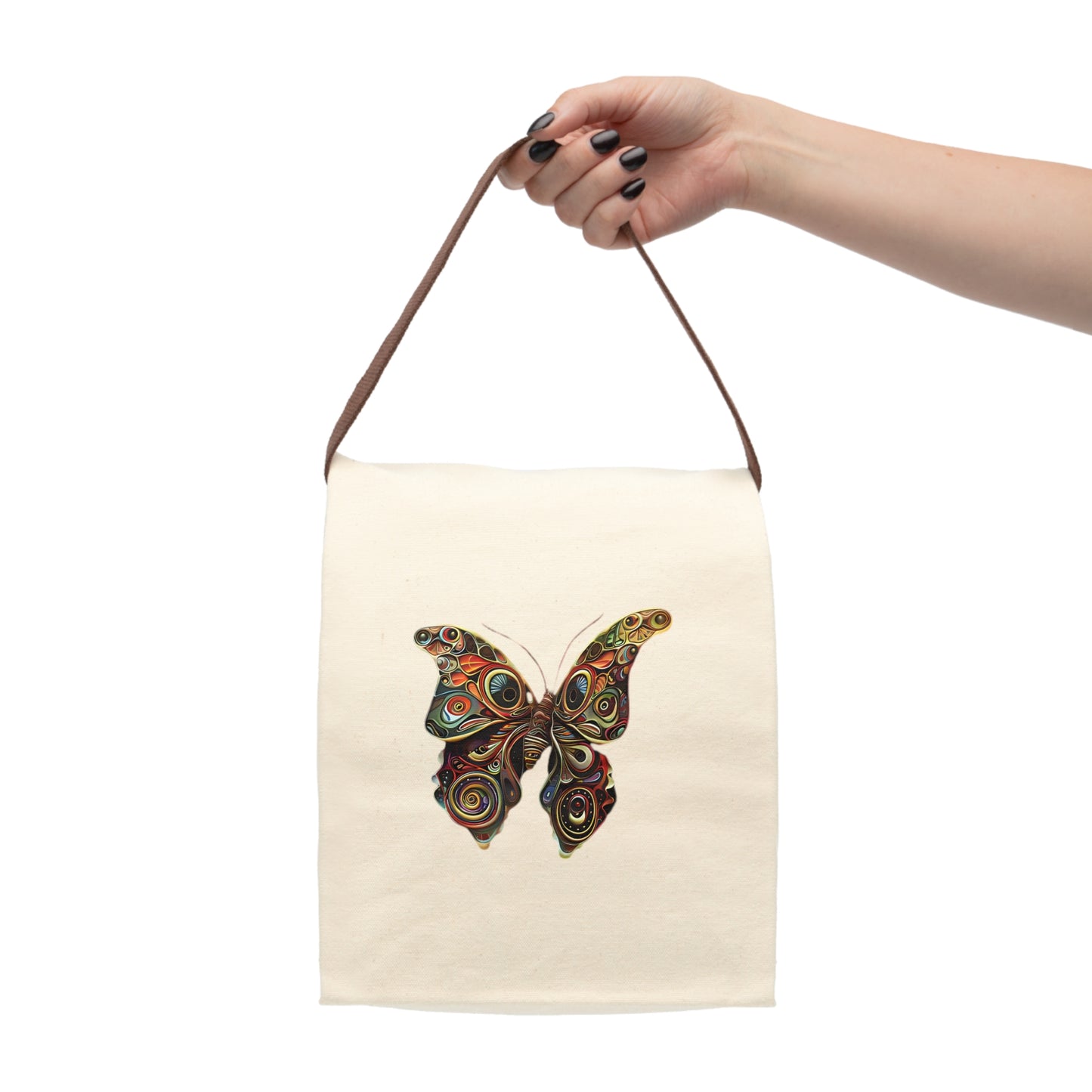 Butterfly - Canvas Lunch Bag With Strap