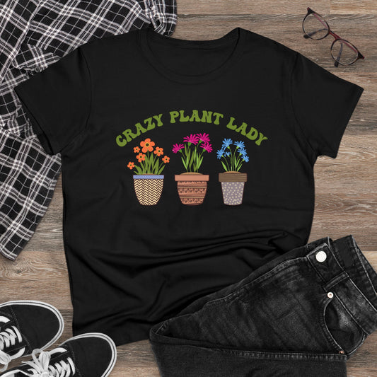 Crazy Plant Lady - Gardening - Women's Midweight Cotton Tee