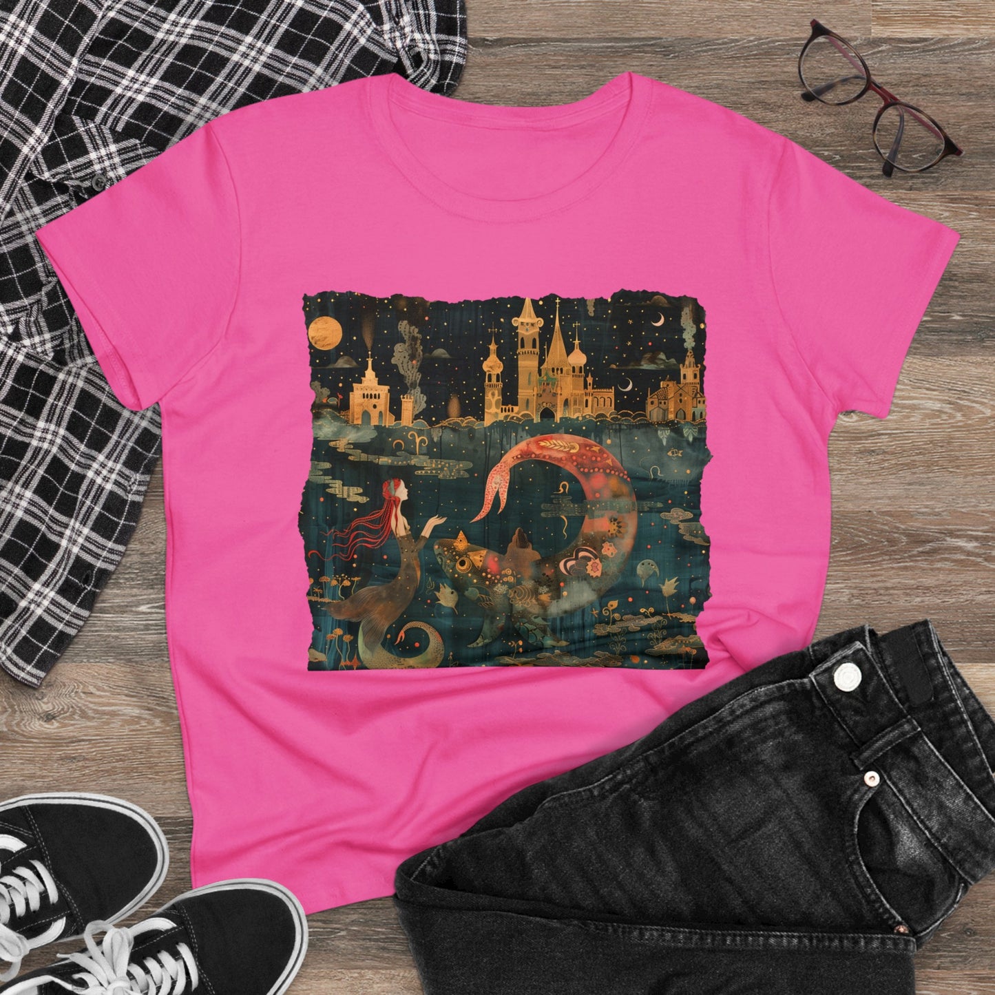 Mermaid - Fantasy - Women's Midweight Cotton Tee