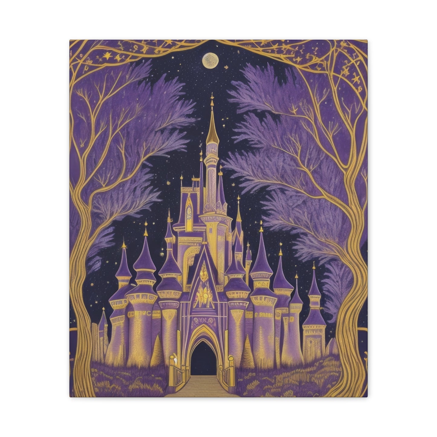 Purple Castle - Canvas Stretched, 0.75"