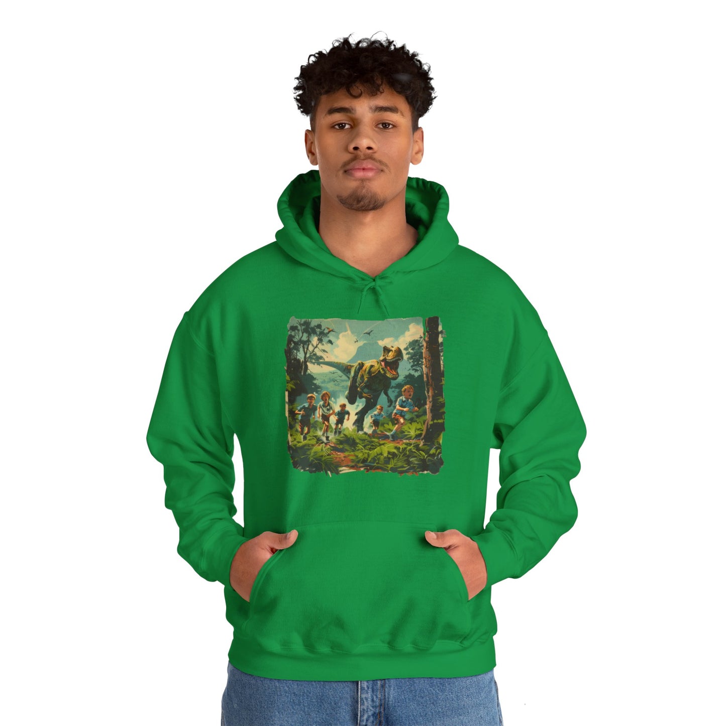 Dinosaur Chase - Unisex Heavy Blend™ Hooded Sweatshirt