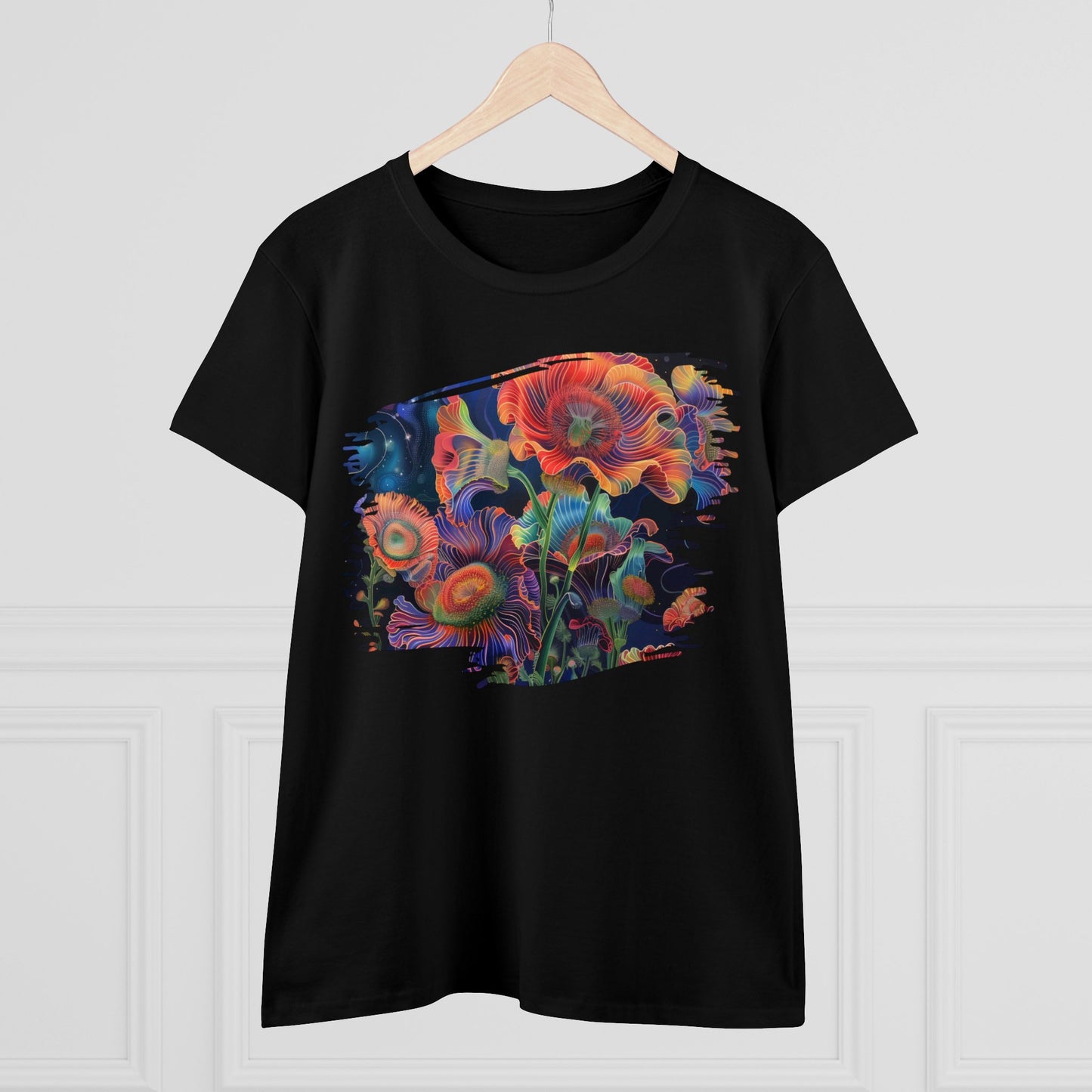 Pastel Flowers - Women's Midweight Cotton Tee