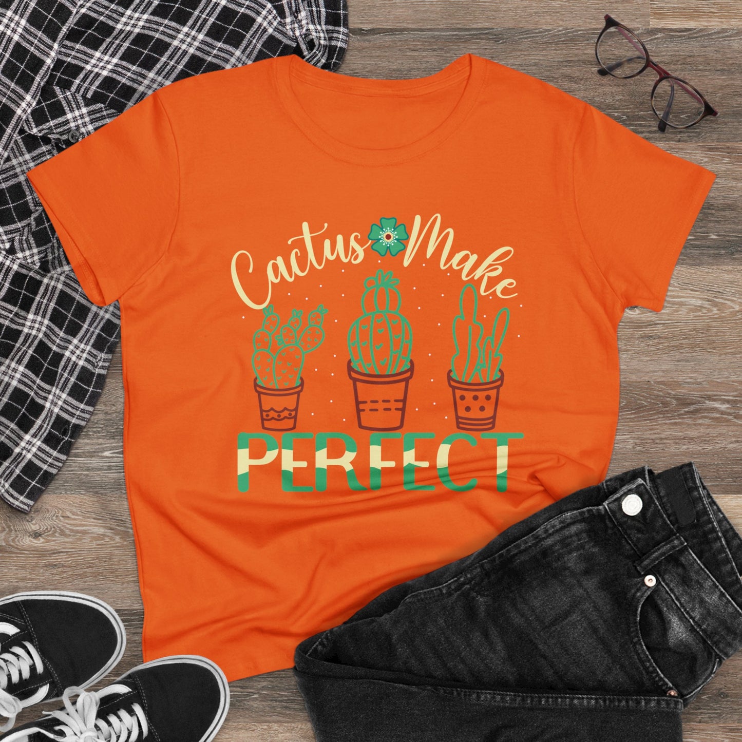 Cactus Makes Perfect - Gardening - Women's Midweight Cotton Tee