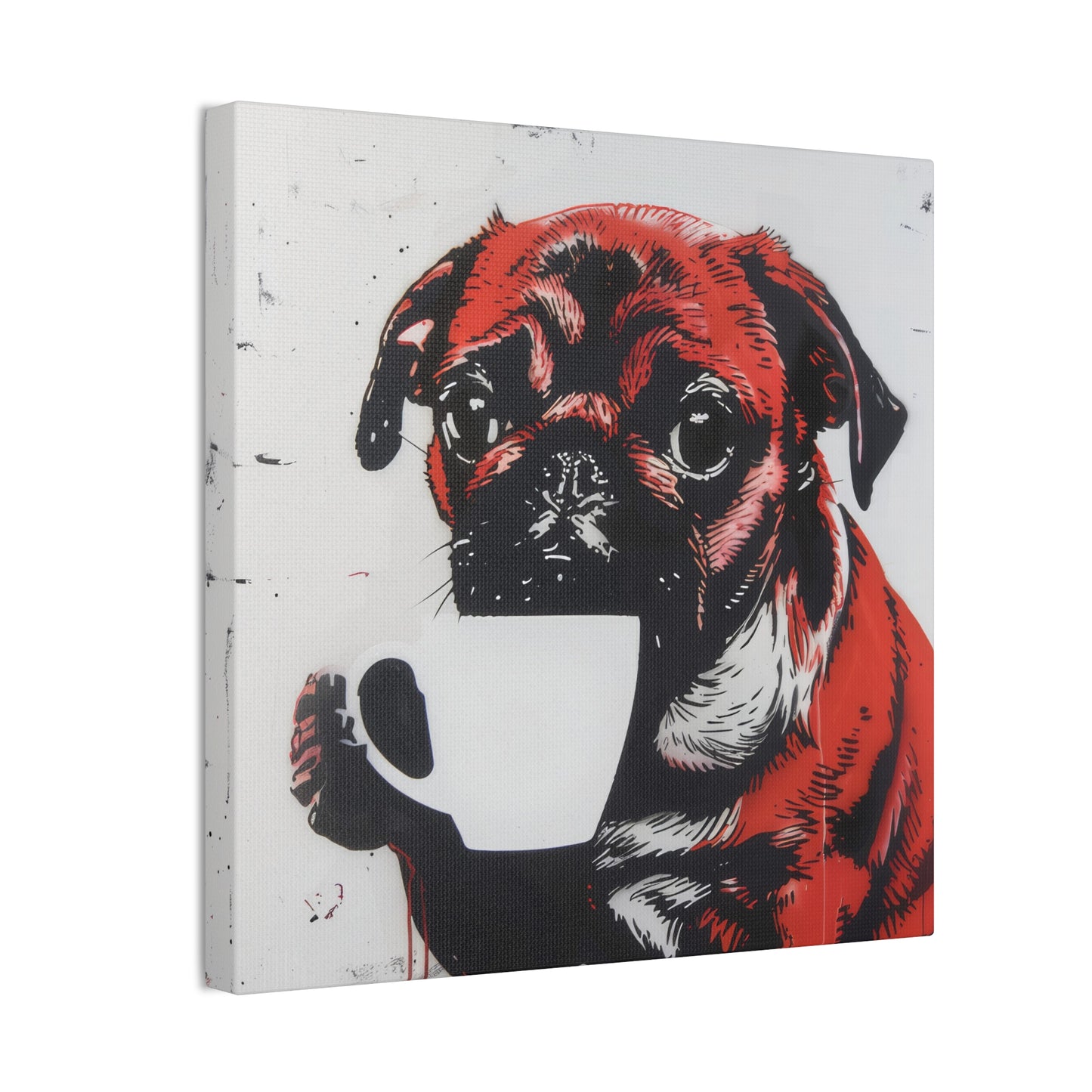 Coffee Dog - Canvas Stretched, 0.75"