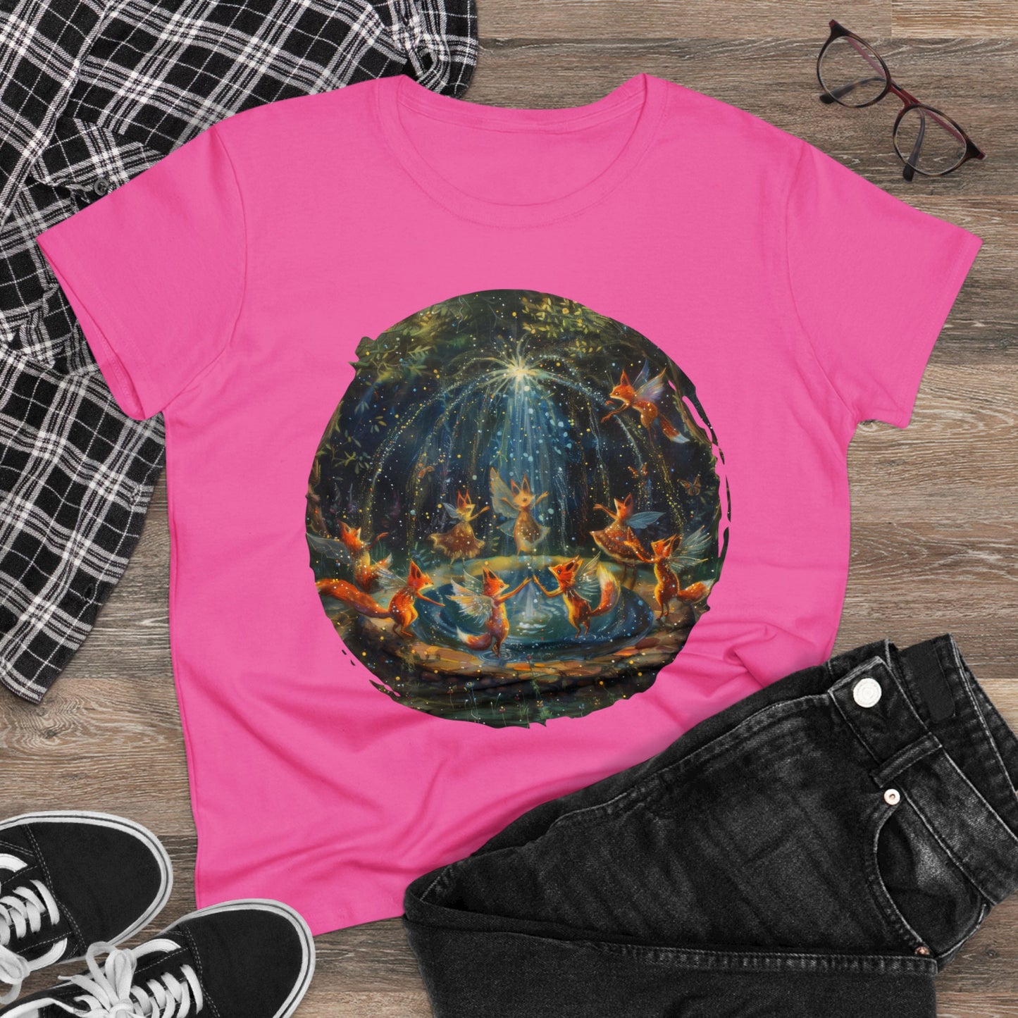 Fairy Celebration - Fantasy - Women's Midweight Cotton Tee