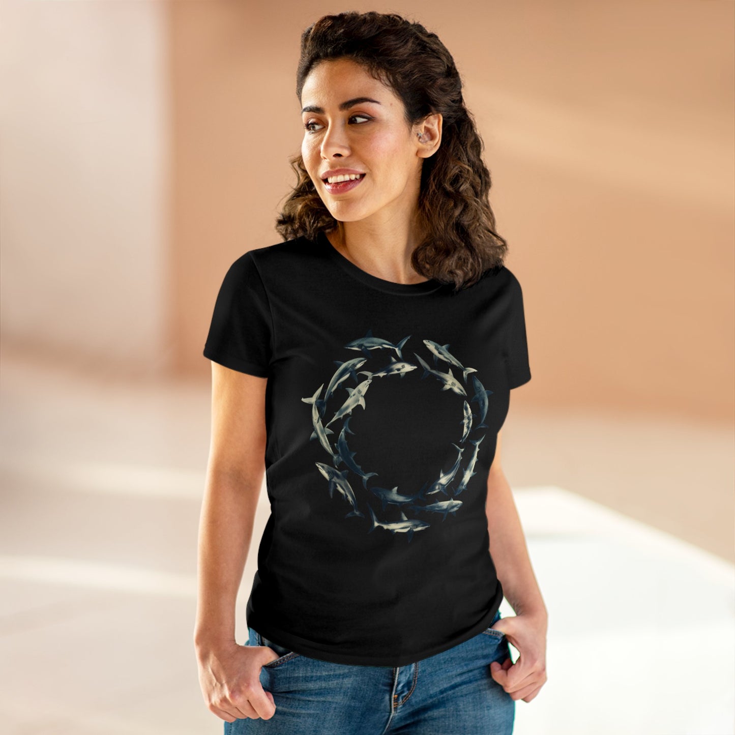 Sharks - Women's Midweight Cotton Tee