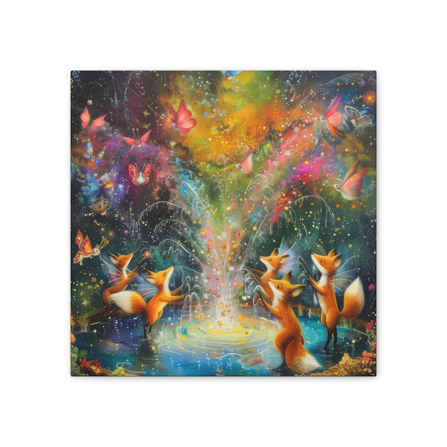 Fairy Fox Festival - Canvas Stretched, 0.75"