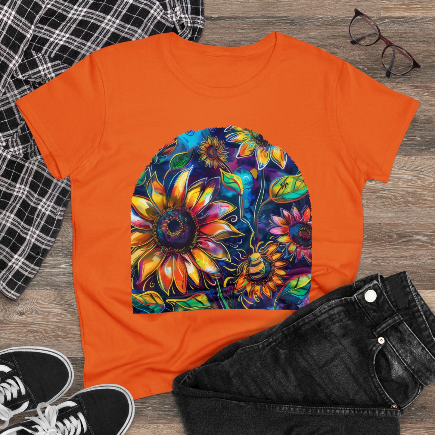 Sunflowers - Women's Midweight Cotton Tee