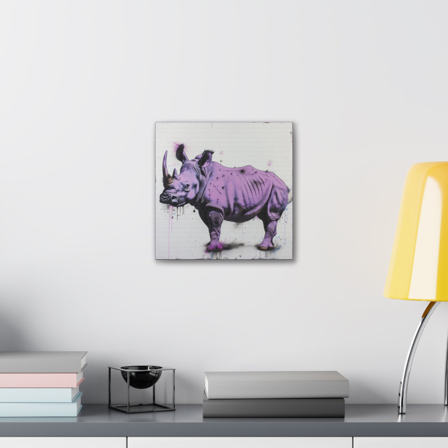 Purple Rhino - Canvas Stretched, 0.75"