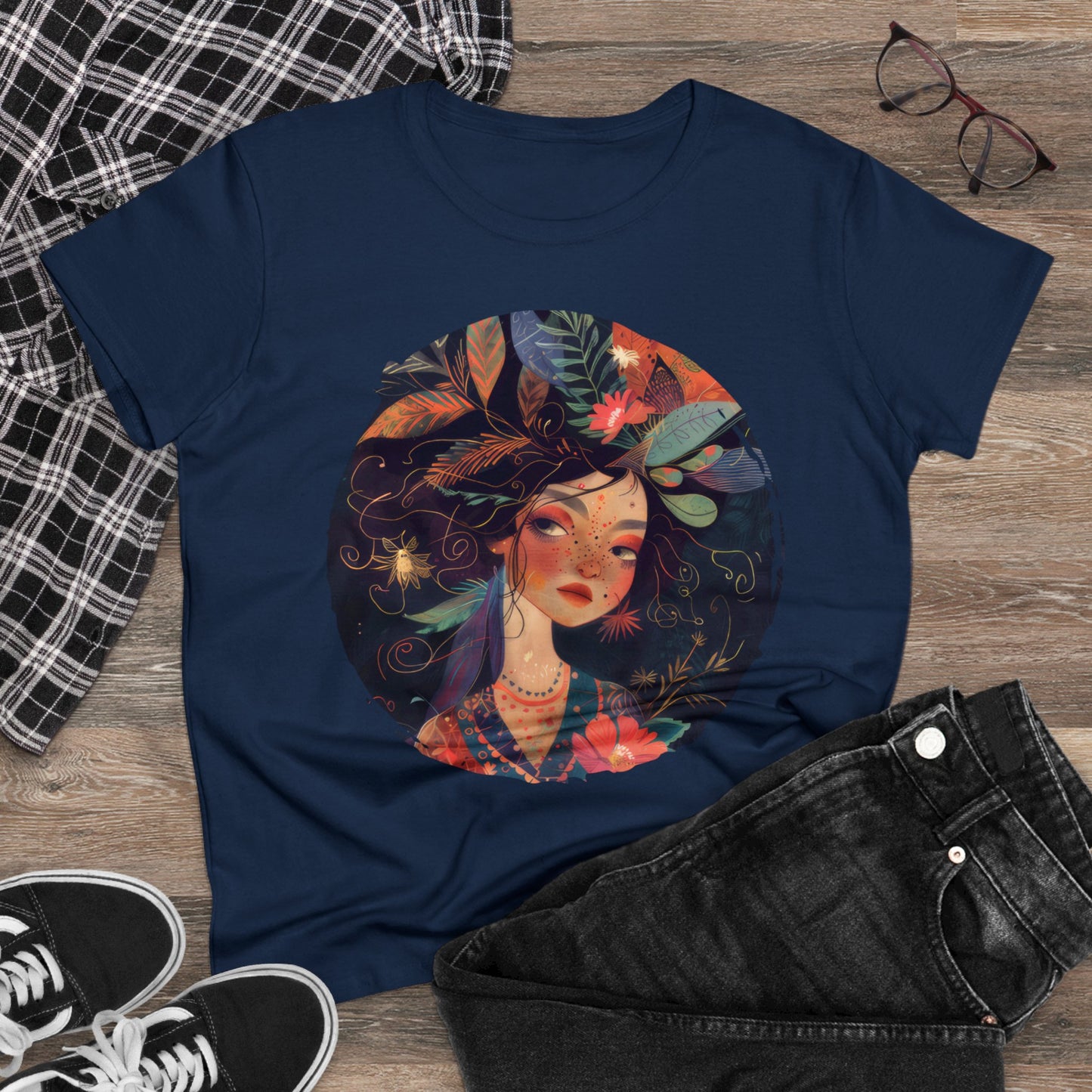 Flower Girl - Women's Midweight Cotton Tee