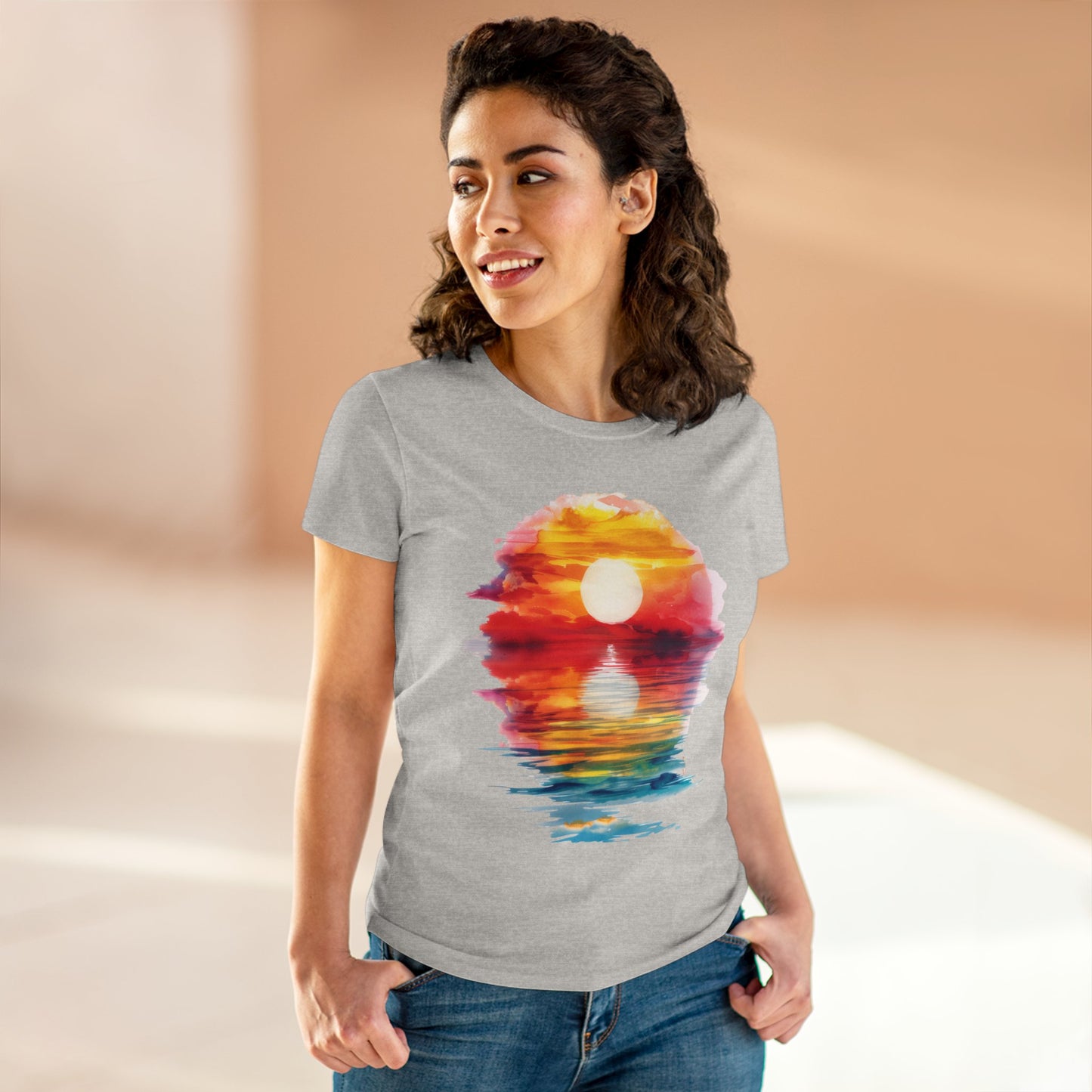 Sunrise - Women's Midweight Cotton Tee