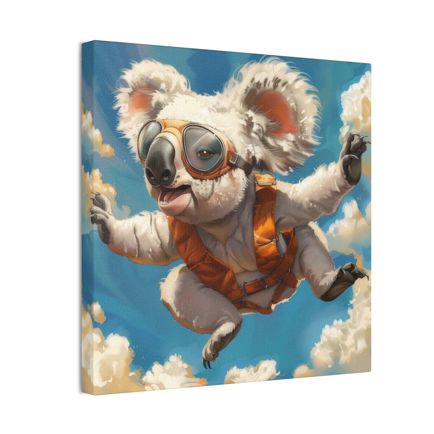 Koala Freefall - Canvas Stretched, 0.75"