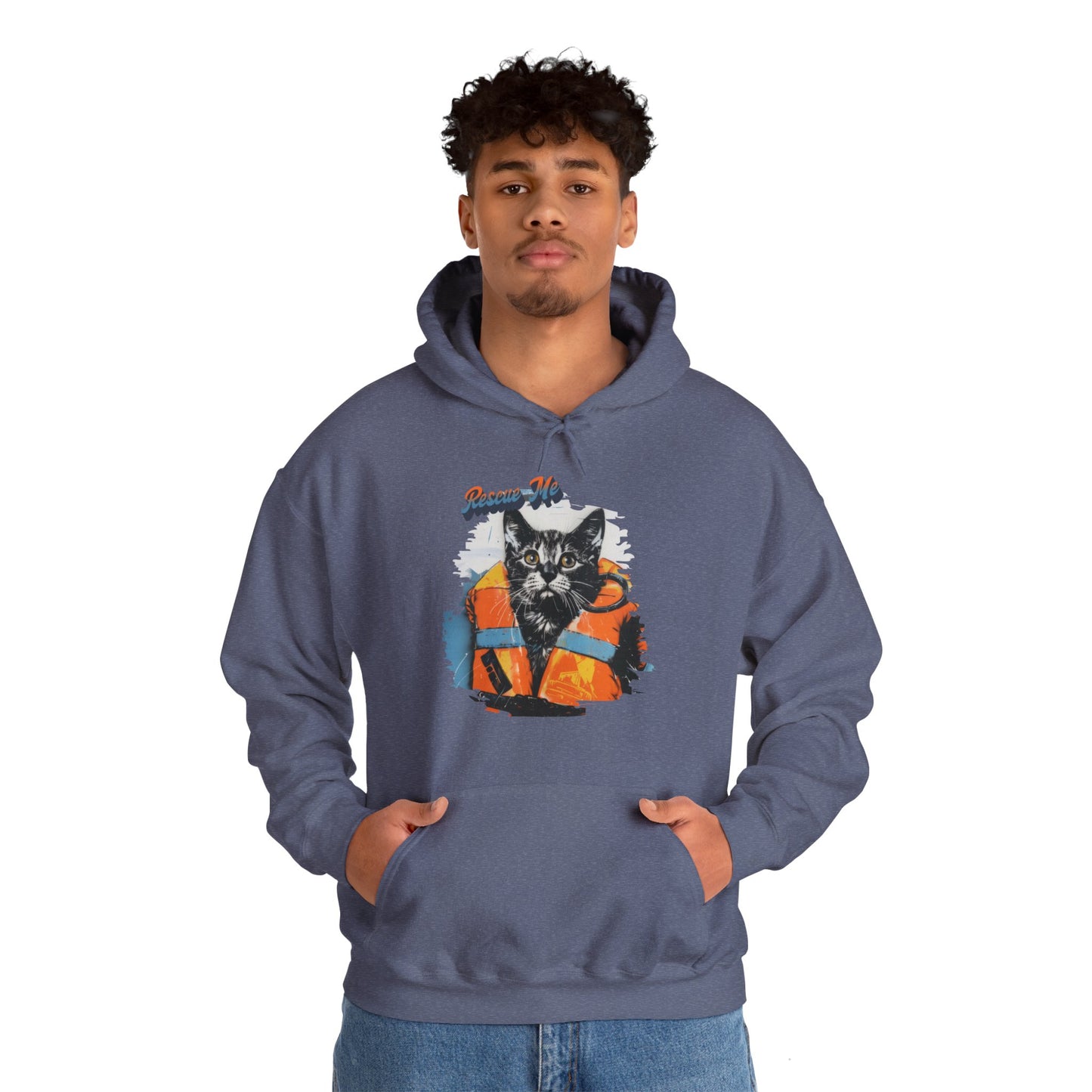 Rescue Cat - Unisex Heavy Blend™ Hooded Sweatshirt