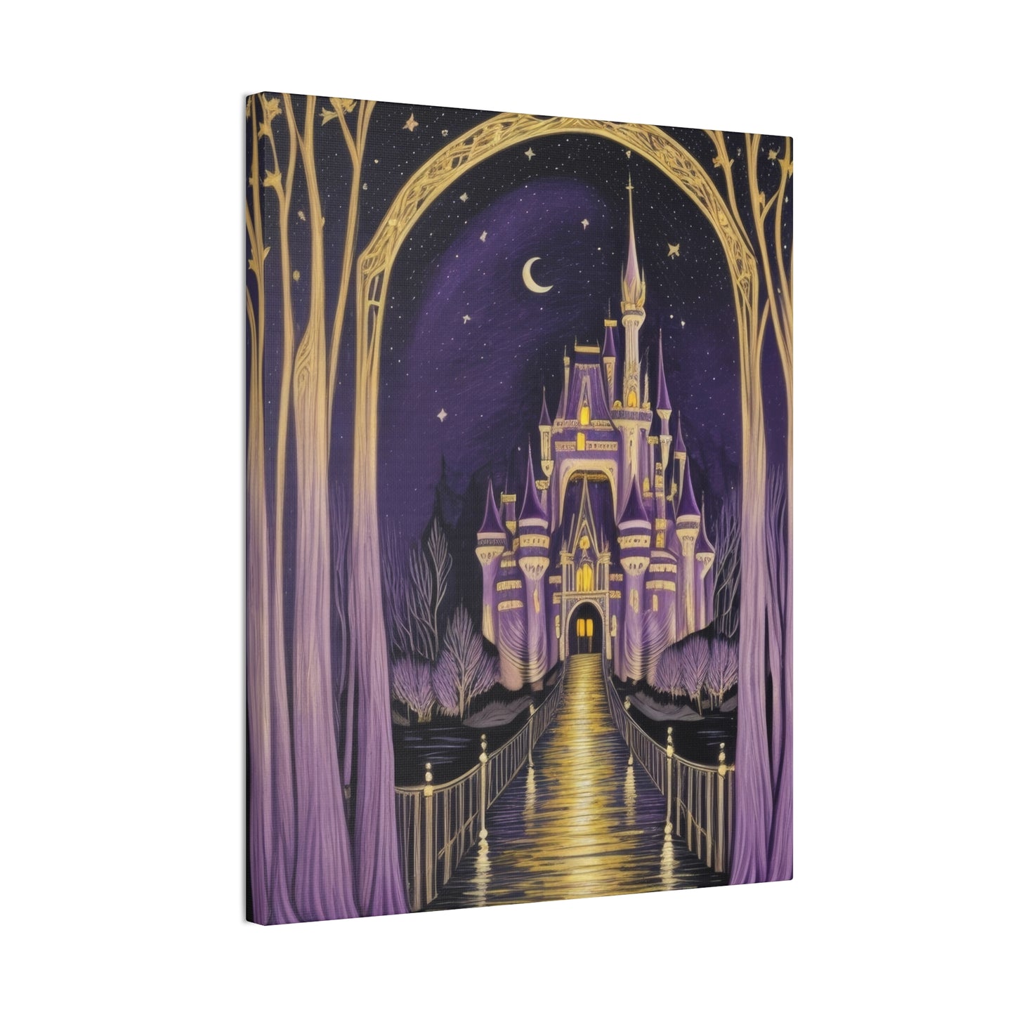 Purple Castle - Canvas Stretched, 0.75"