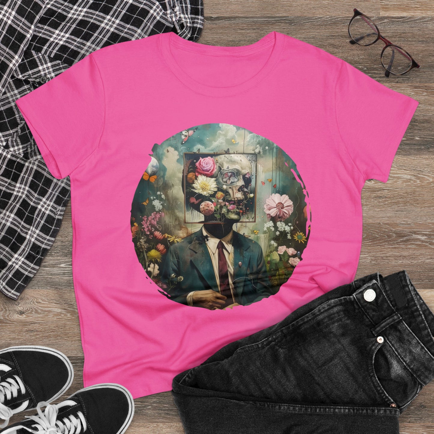 Flowers on My Mind - Women's Midweight Cotton Tee