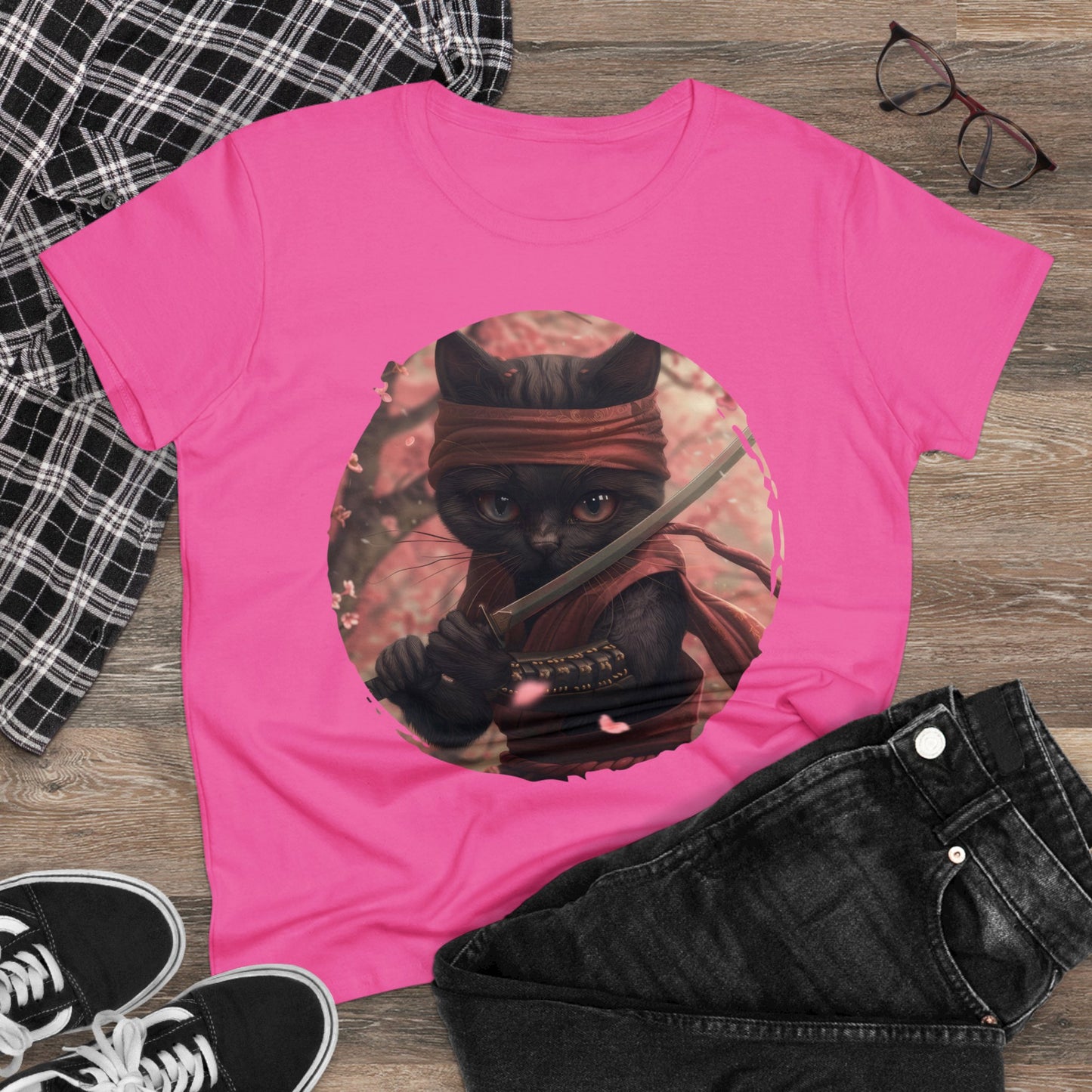 Ninja Kitty - Women's Midweight Cotton Tee