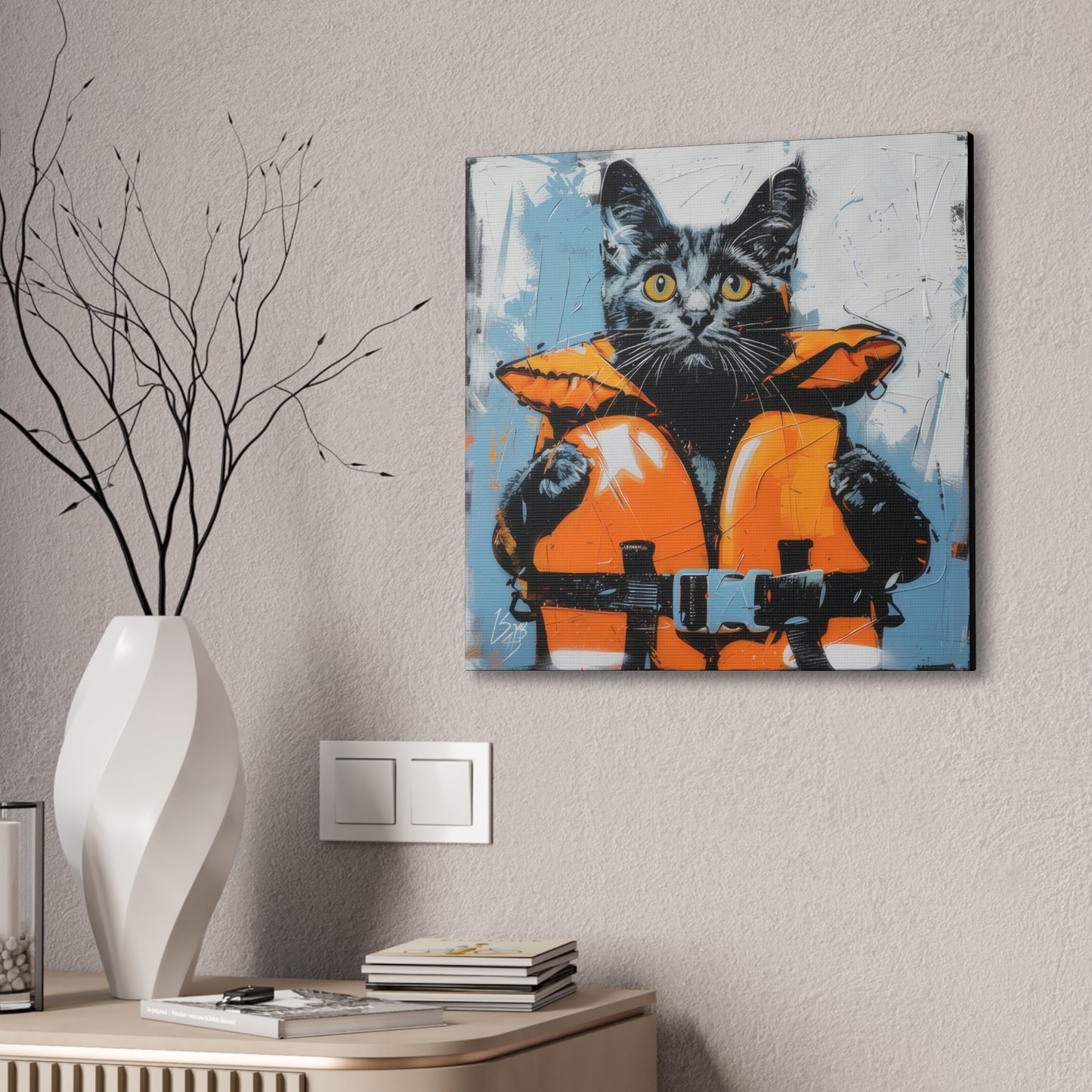 Rescue Cat - Canvas Stretched, 0.75"