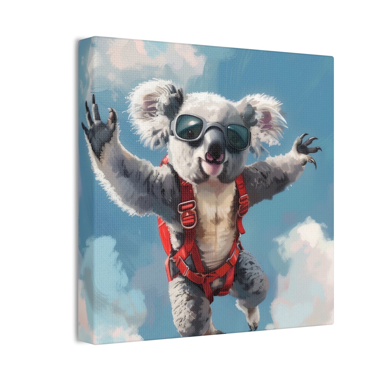 Koala Freefall - Canvas Stretched, 0.75"