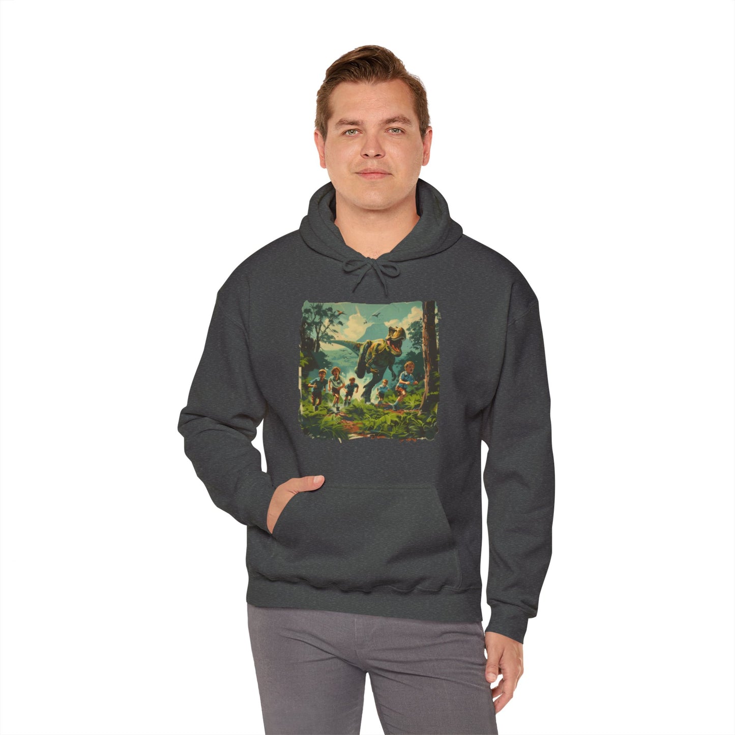 Dinosaur Chase - Unisex Heavy Blend™ Hooded Sweatshirt