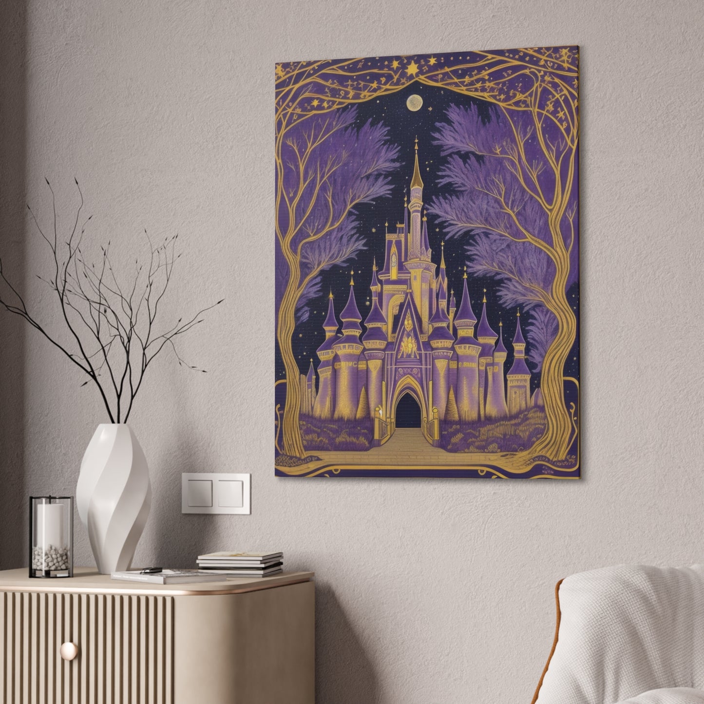 Purple Castle - Canvas Stretched, 0.75"