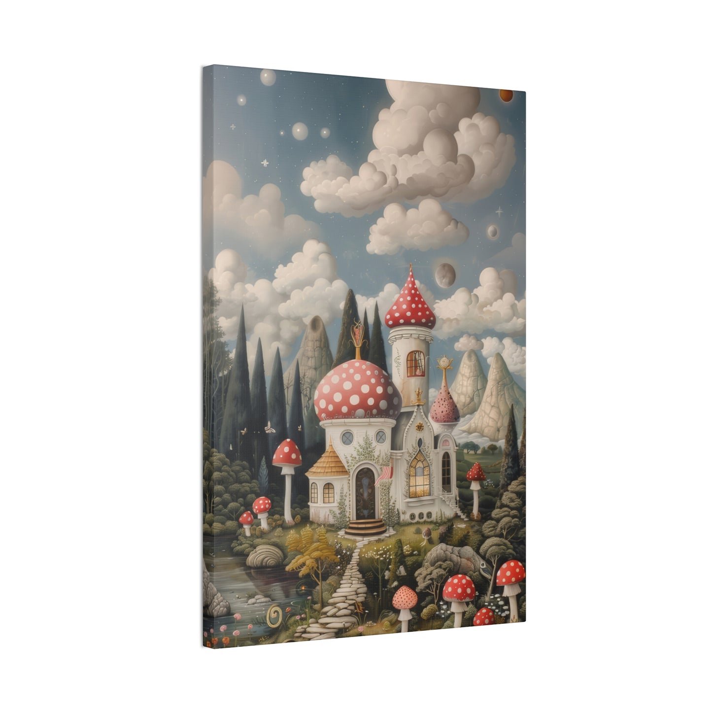 Mushroom Castle - Canvas Stretched, 0.75"