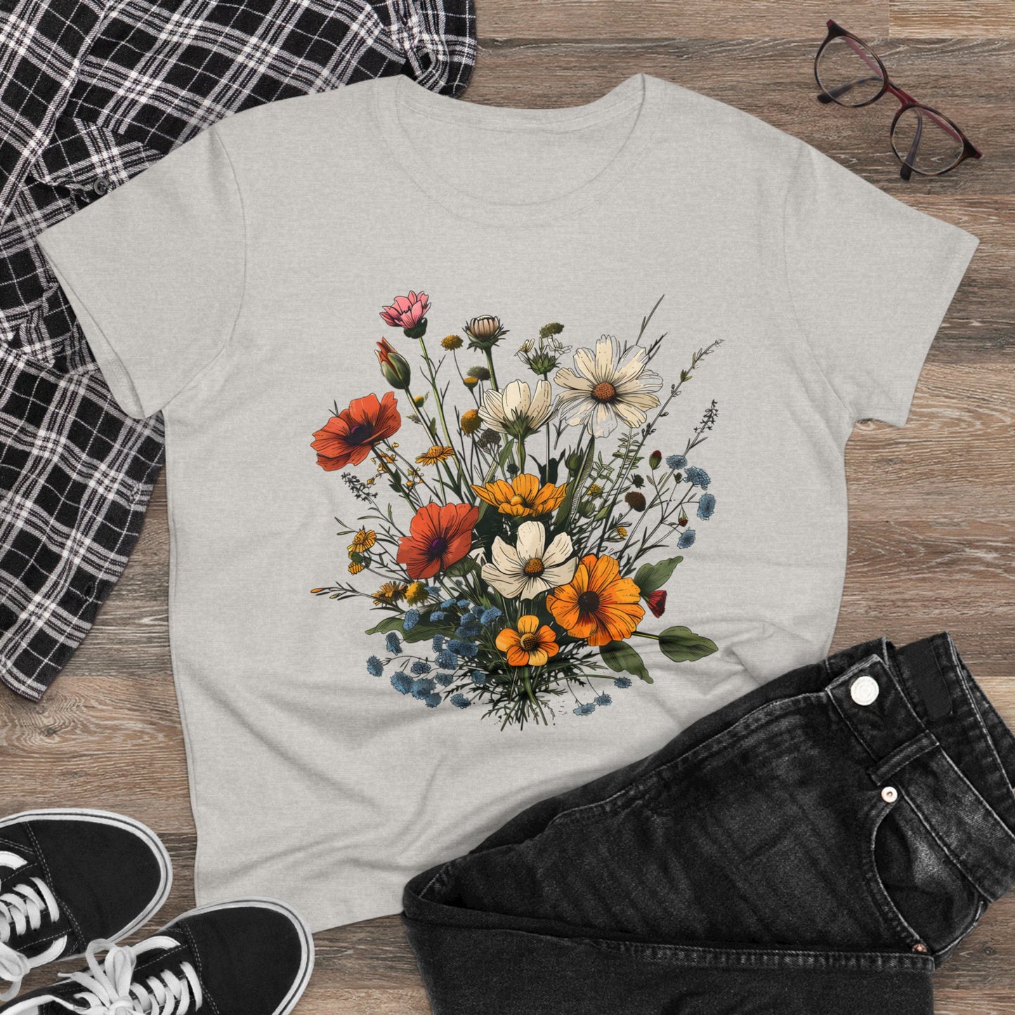 Wildflowers - Women's Midweight Cotton Tee