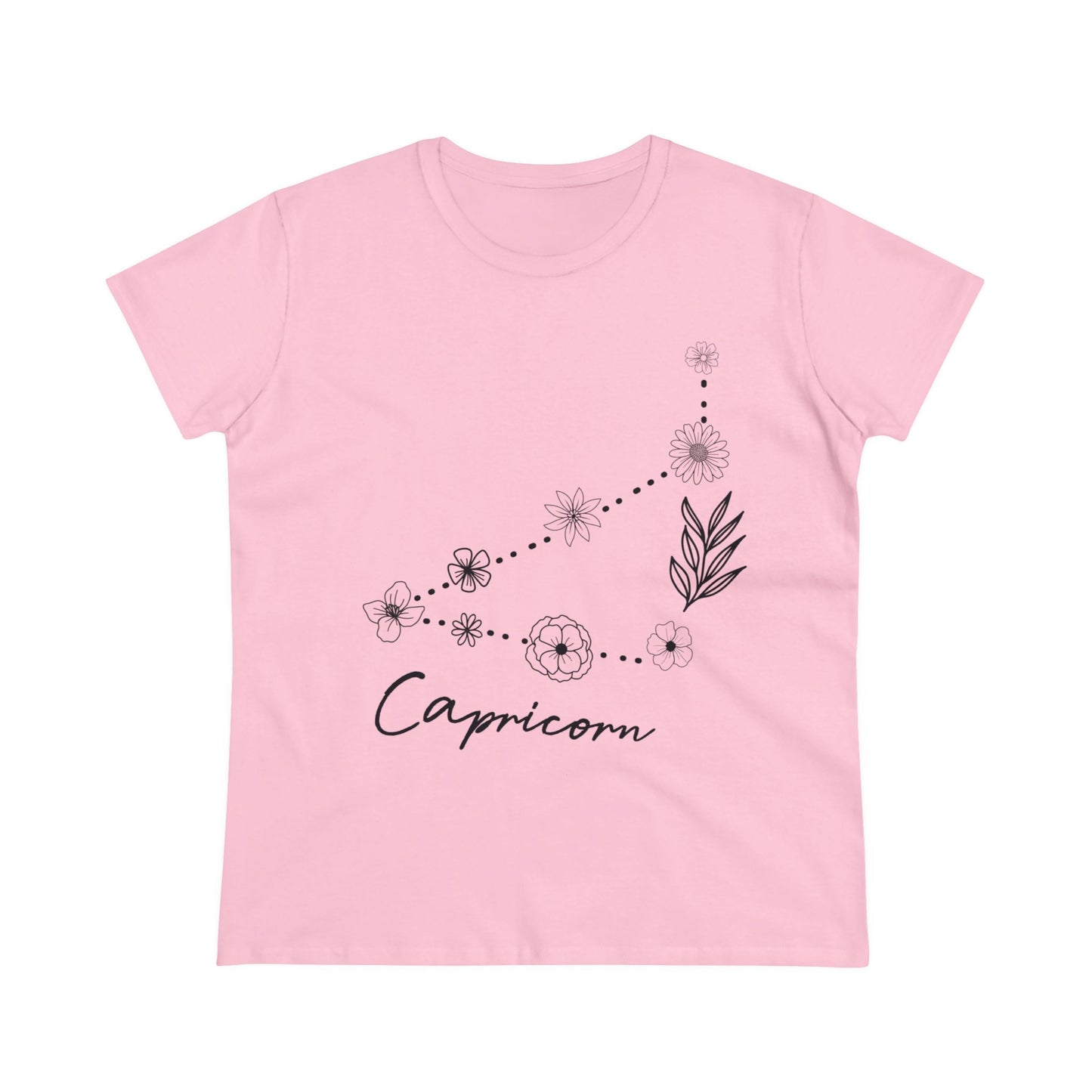 Flower Constellation - Capricorn - Astrology - Women's Midweight Cotton Tee