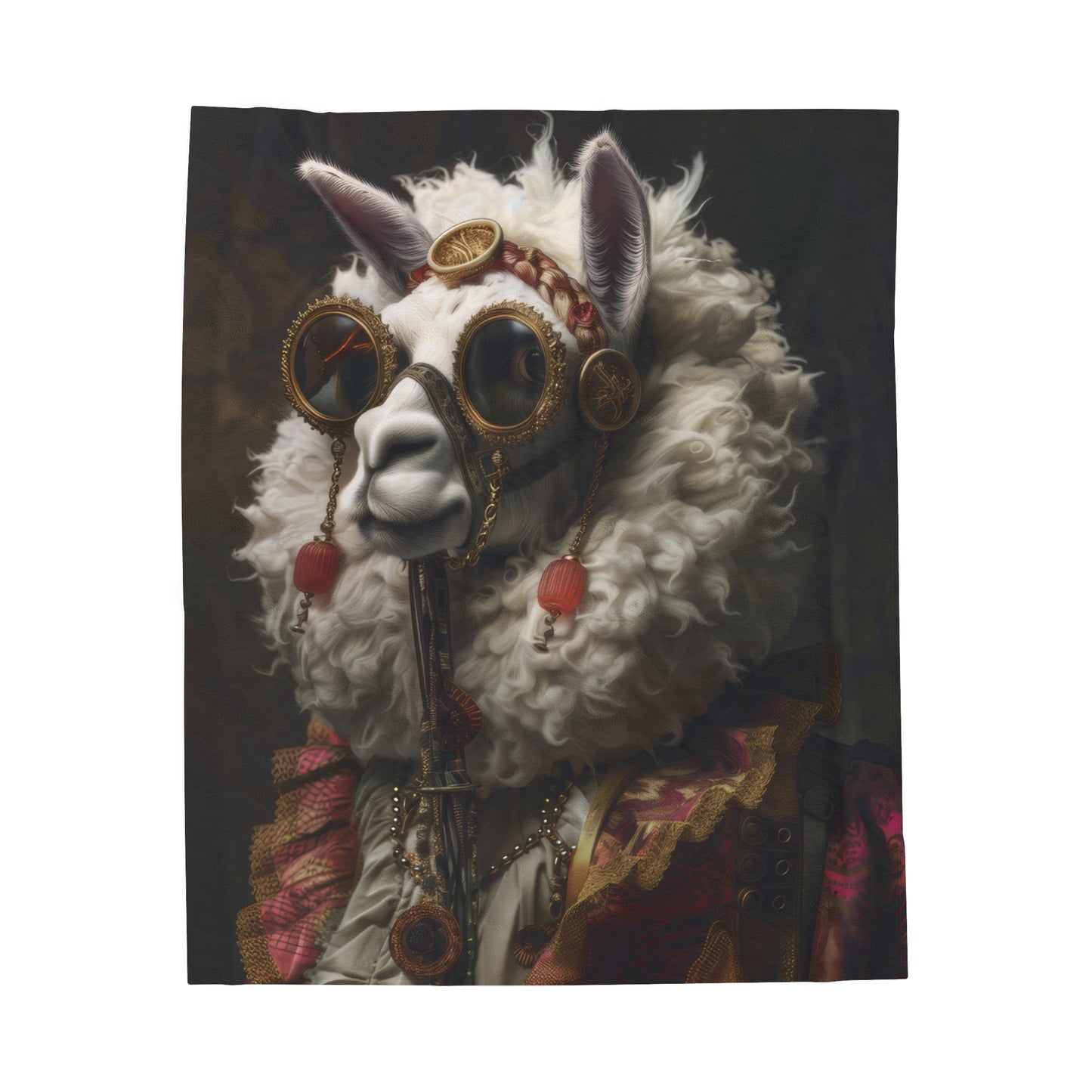 Mad Max Llama - Velveteen Plush Blanket