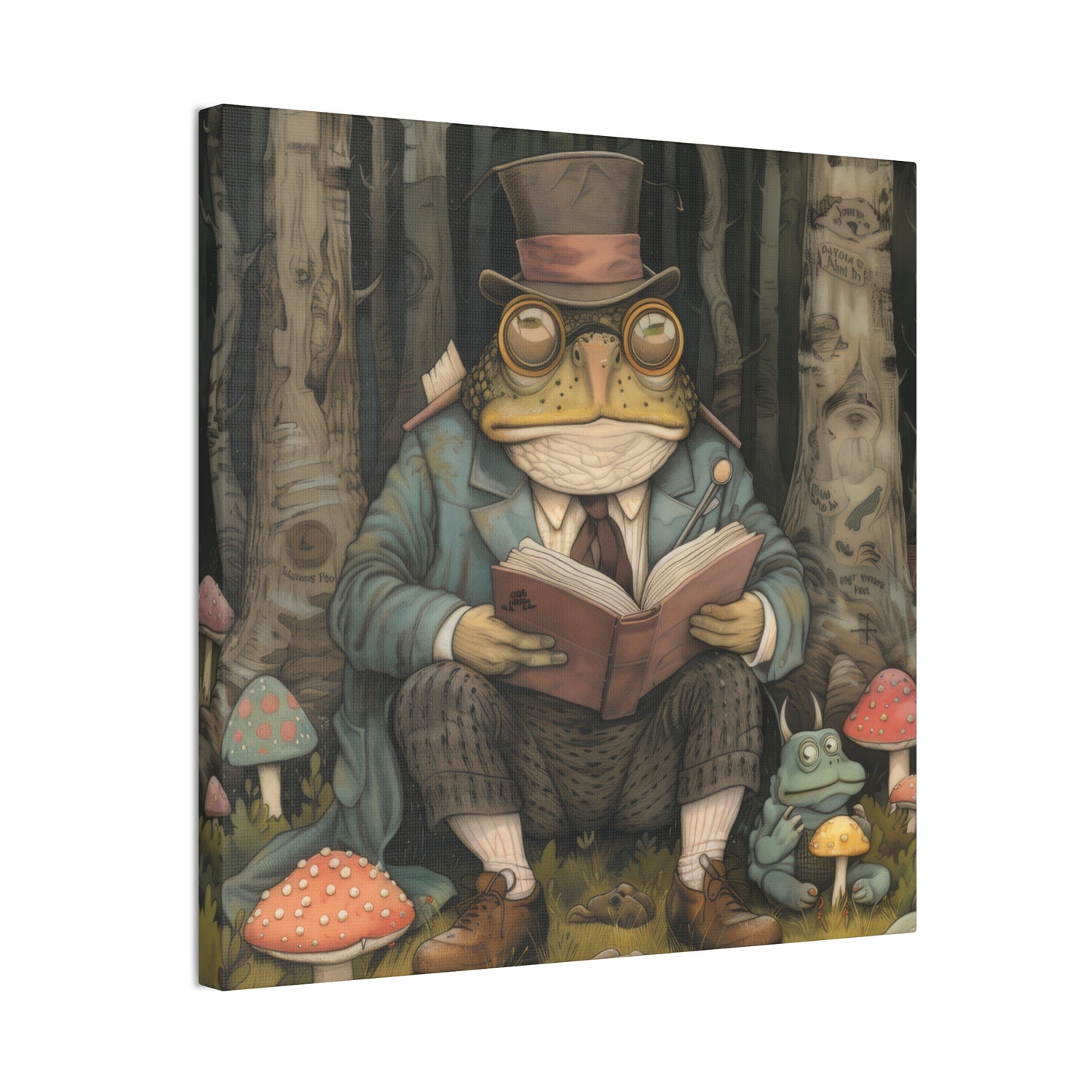 Reading Toad - Canvas Stretched, 0.75"