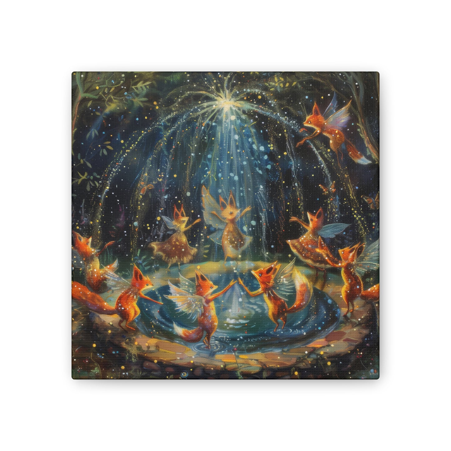 Fox Fairy Festival - Canvas Stretched, 0.75"