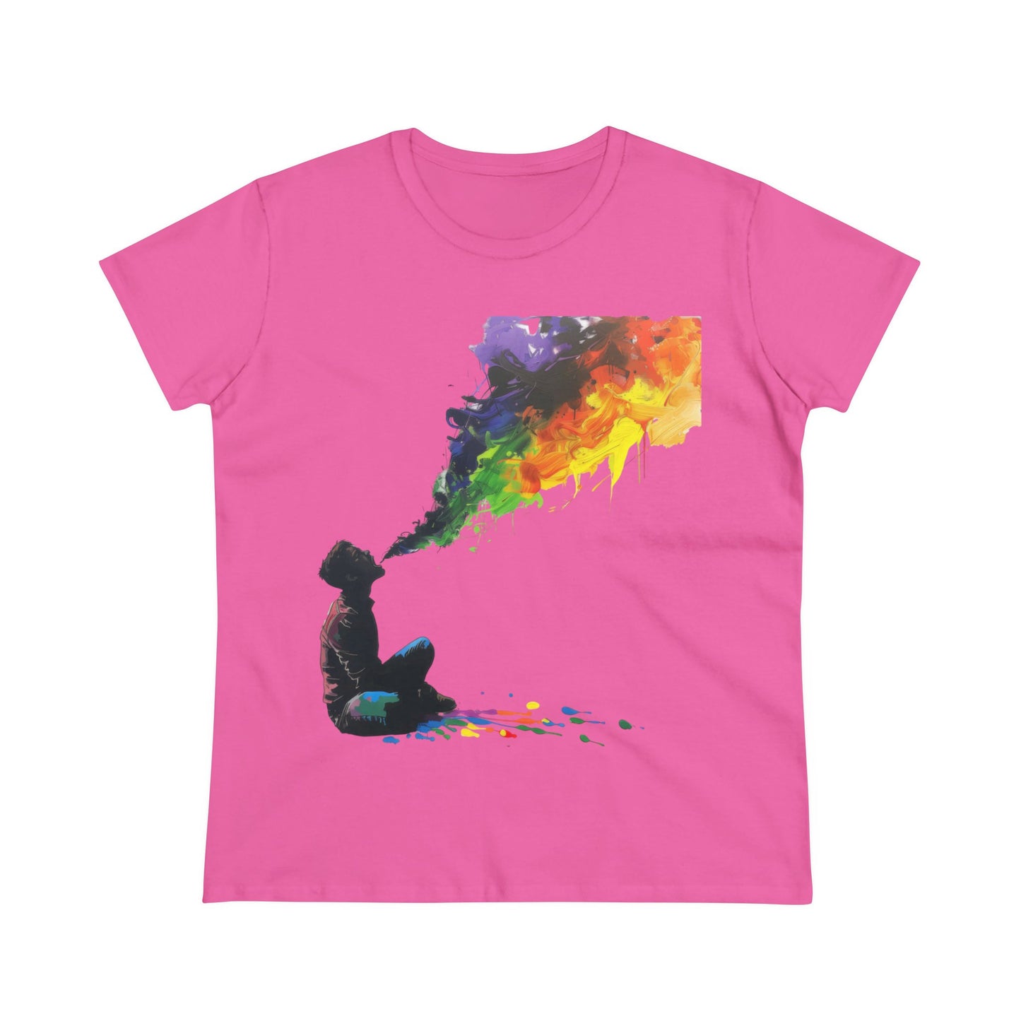 Rainbow Breath - Women's Midweight Cotton Tee