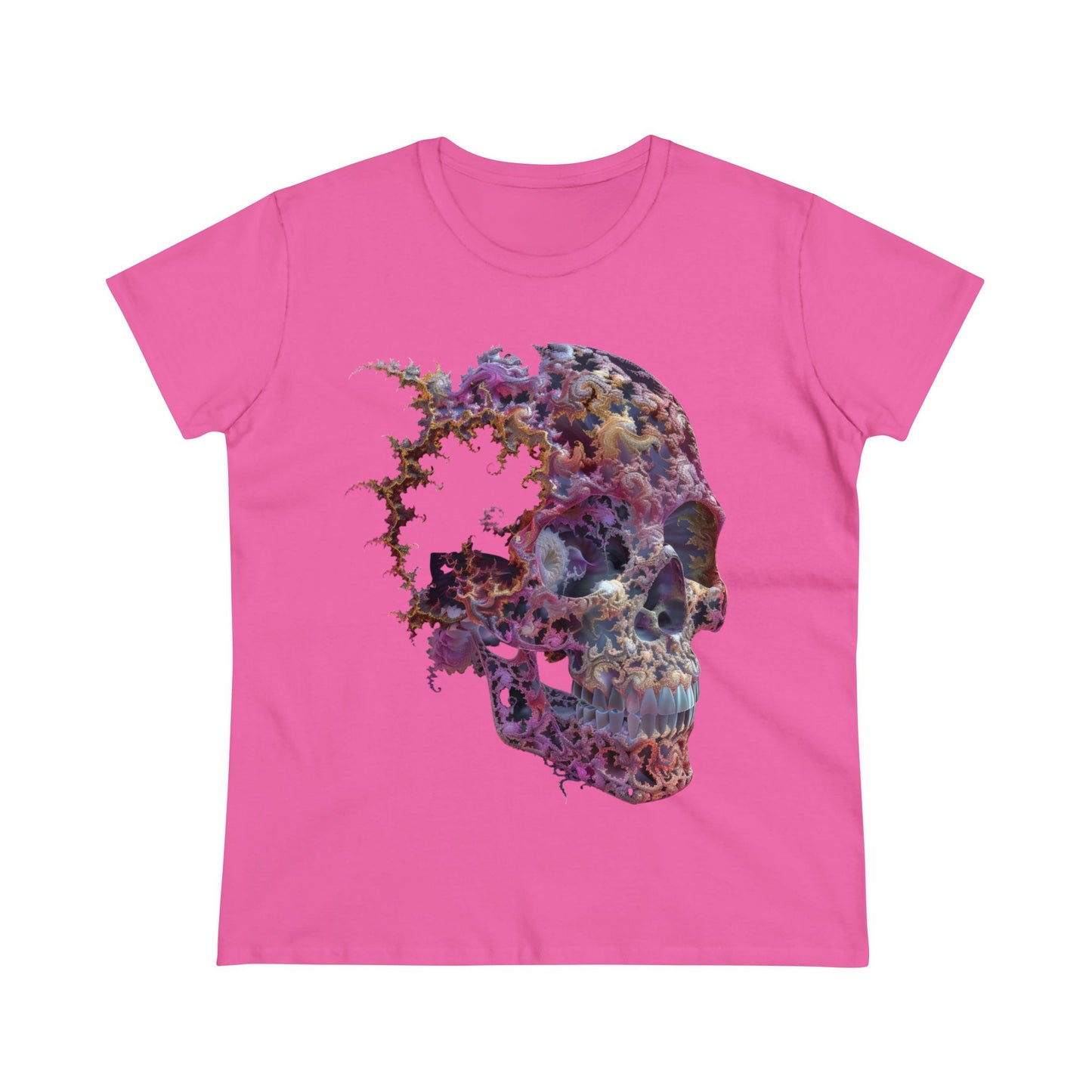 Fractal Skull - Women's Midweight Cotton Tee